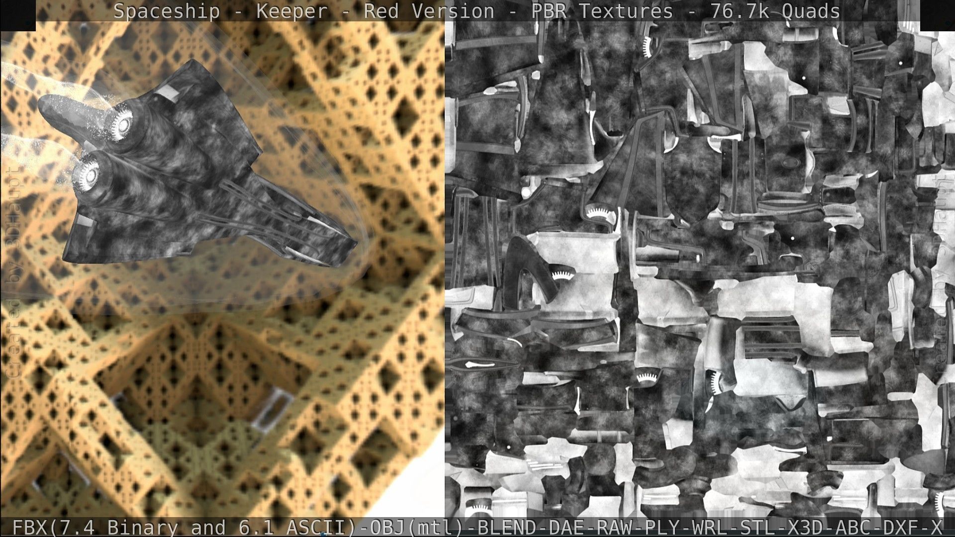 Spaceship - Keeper - Red Version 3D model_247