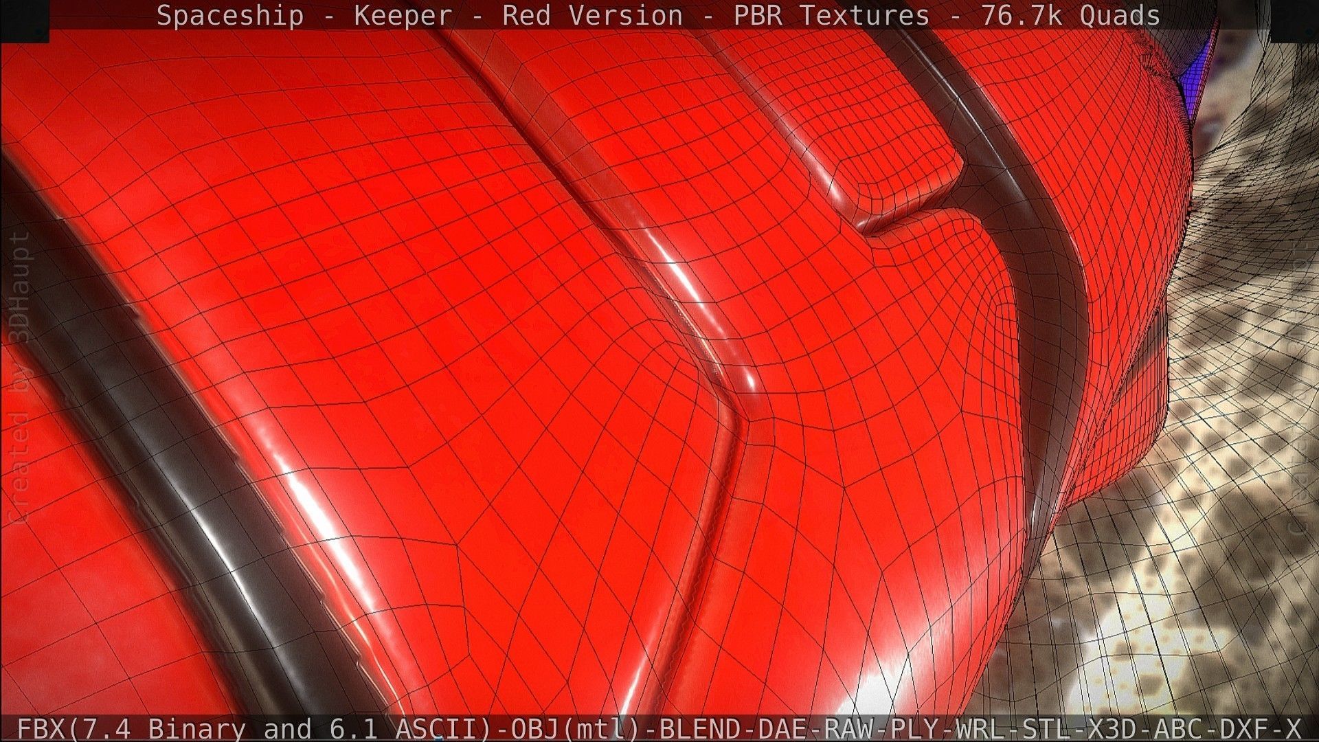 Spaceship - Keeper - Red Version 3D model_148