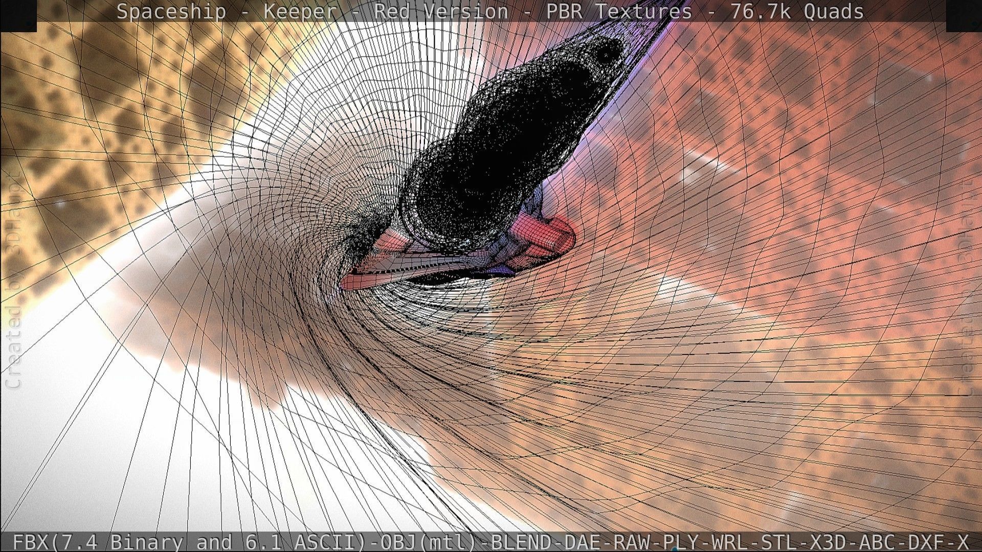 Spaceship - Keeper - Red Version 3D model_157