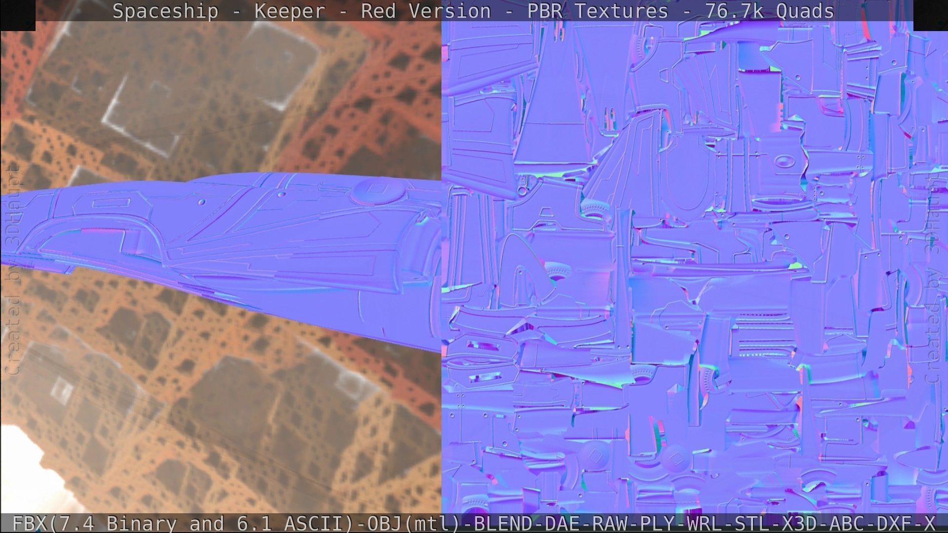 Spaceship - Keeper - Red Version 3D model_188