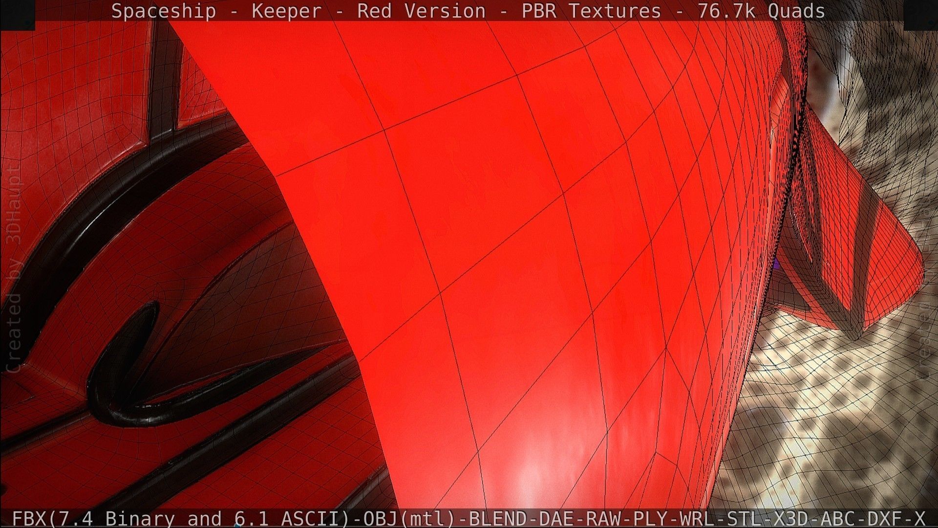 Spaceship - Keeper - Red Version 3D model_145