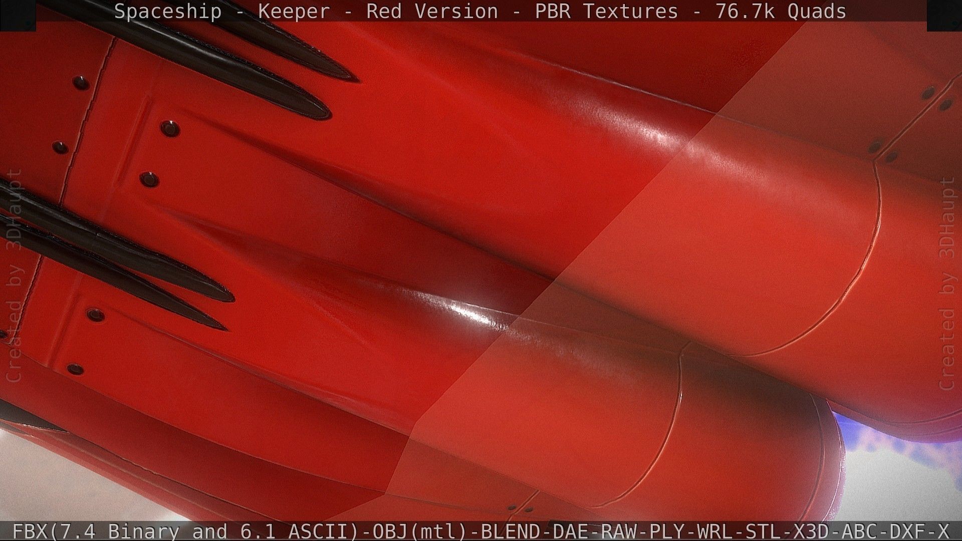 Spaceship - Keeper - Red Version 3D model_87