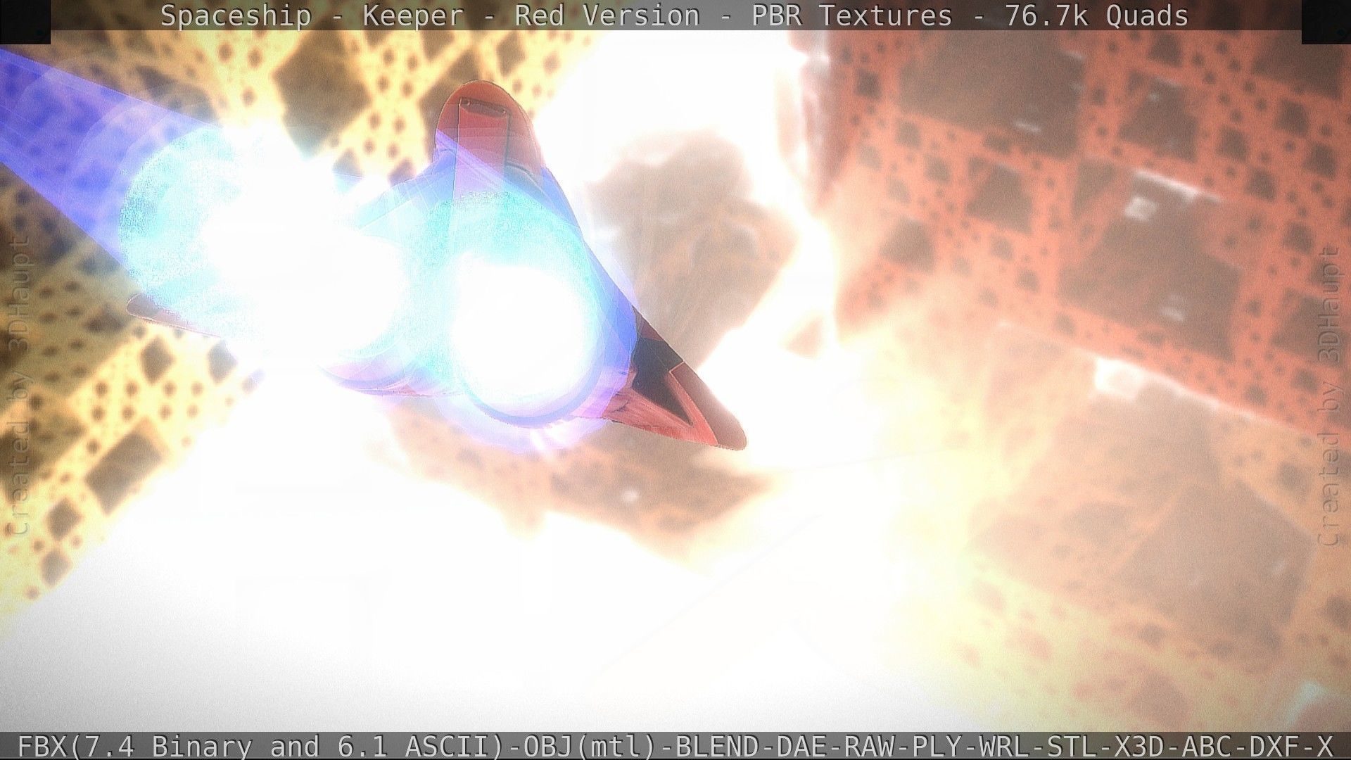 Spaceship - Keeper - Red Version 3D model_30