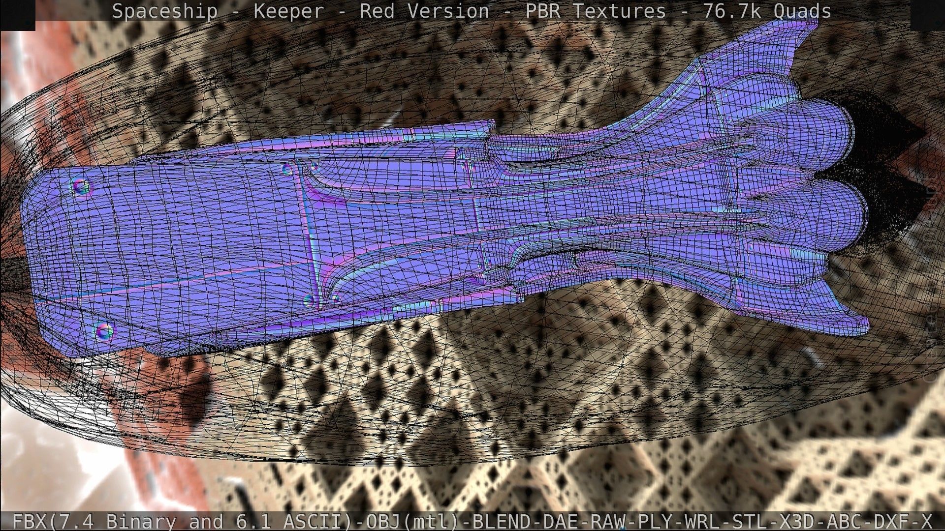 Spaceship - Keeper - Red Version 3D model_178