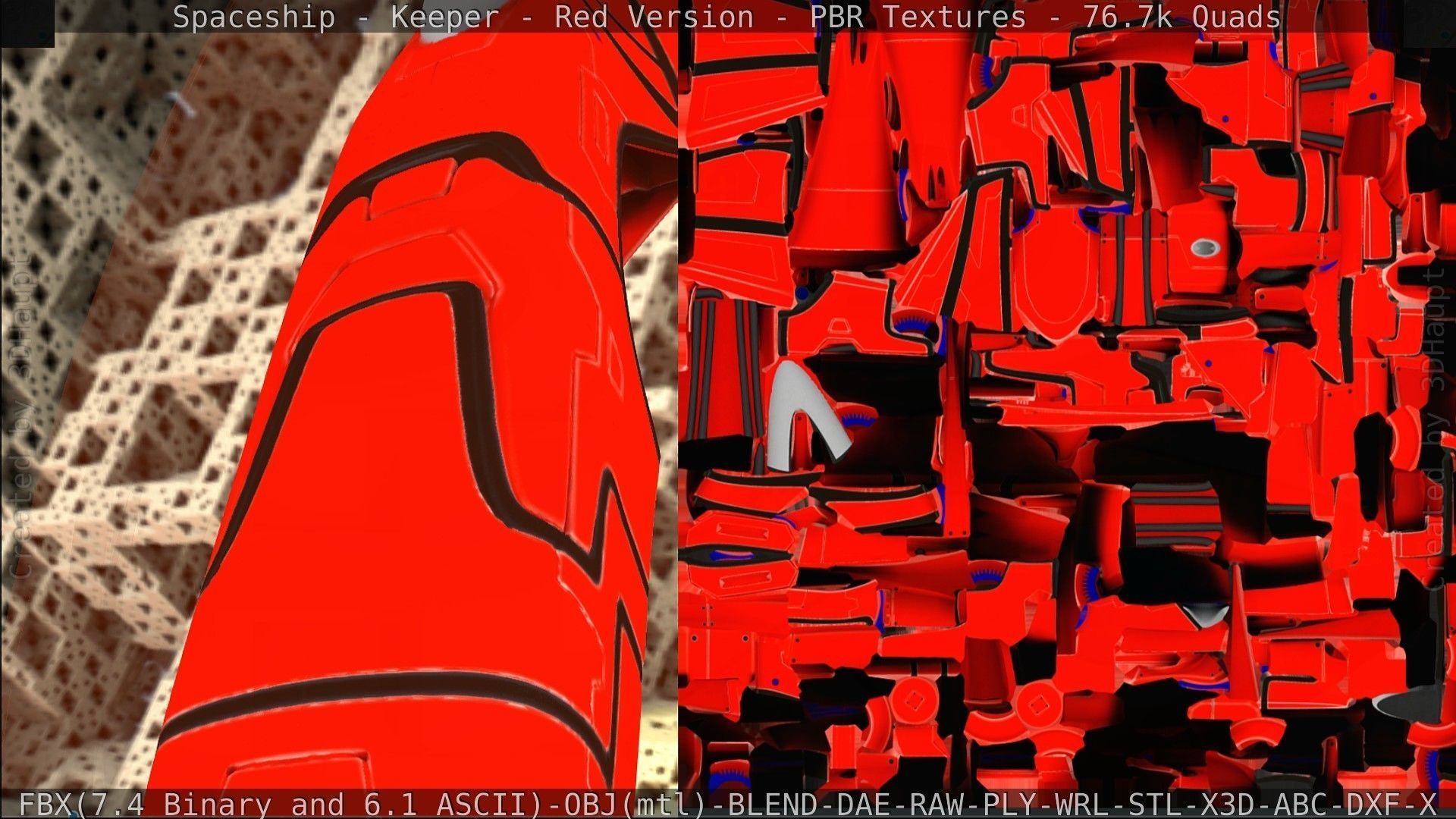 Spaceship - Keeper - Red Version 3D model_269