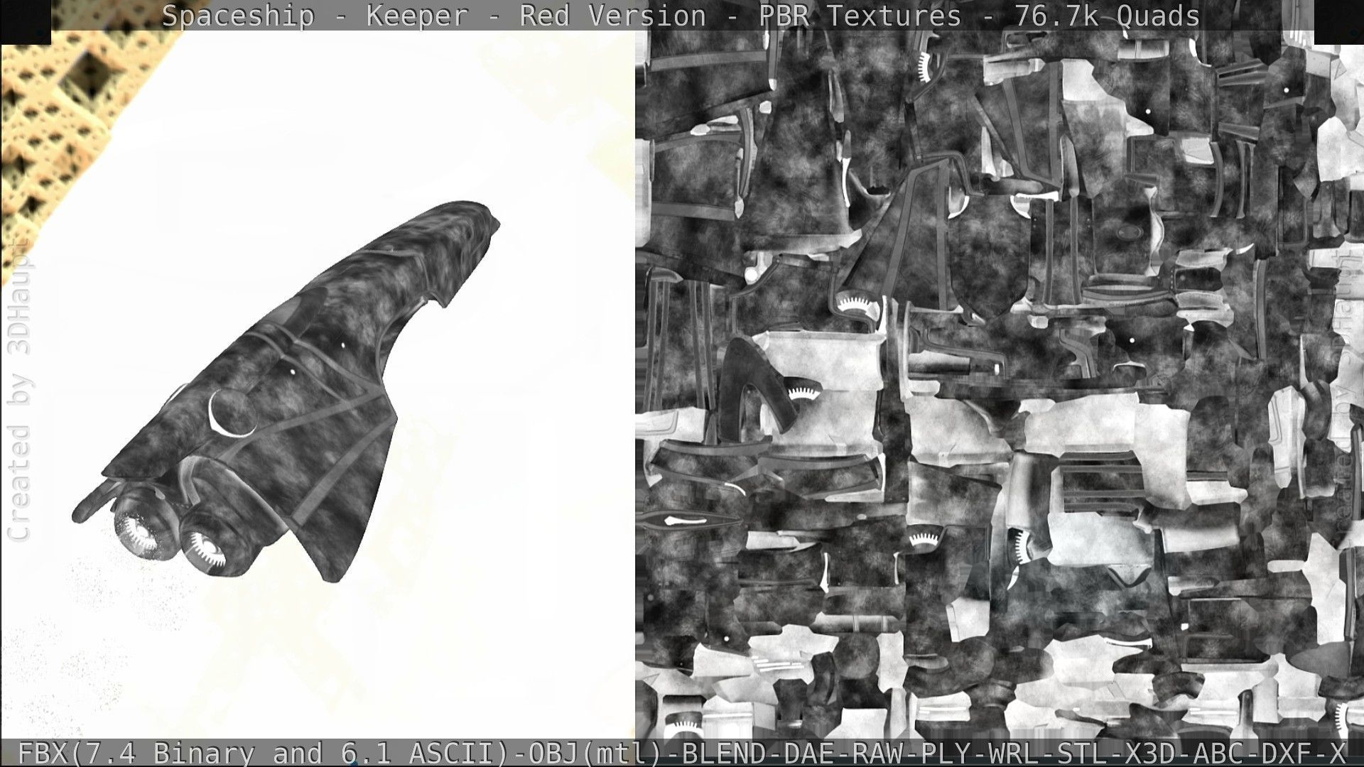 Spaceship - Keeper - Red Version 3D model_245