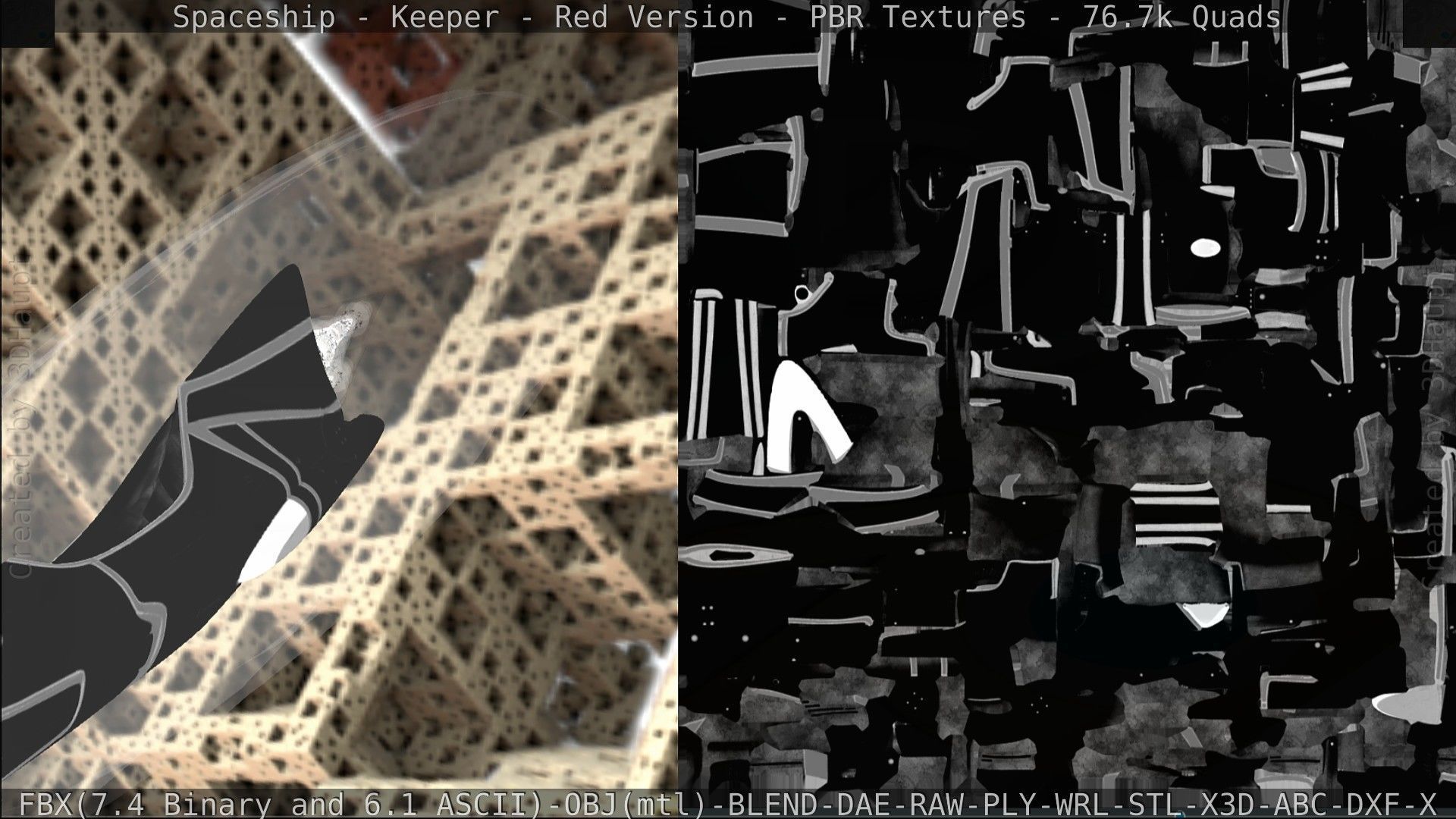 Spaceship - Keeper - Red Version 3D model_258