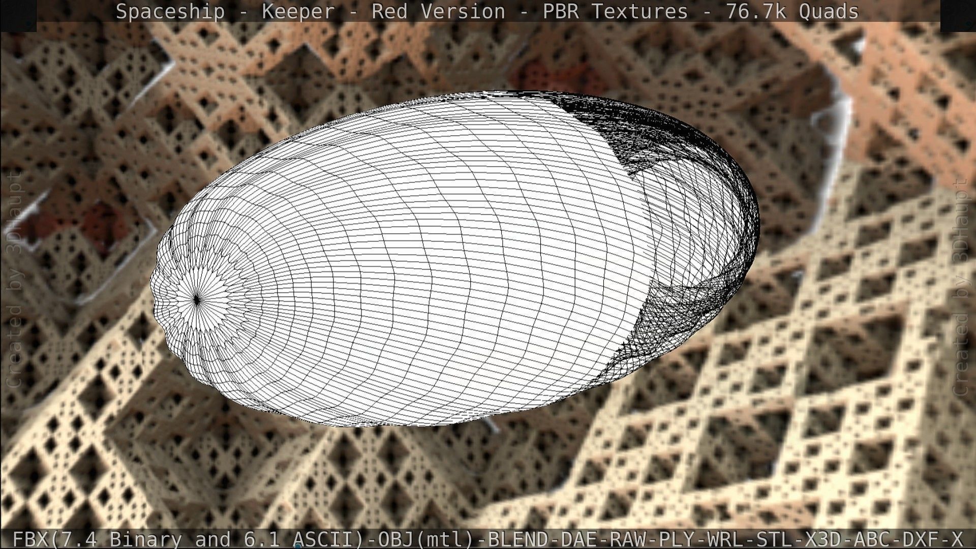 Spaceship - Keeper - Red Version 3D model_169