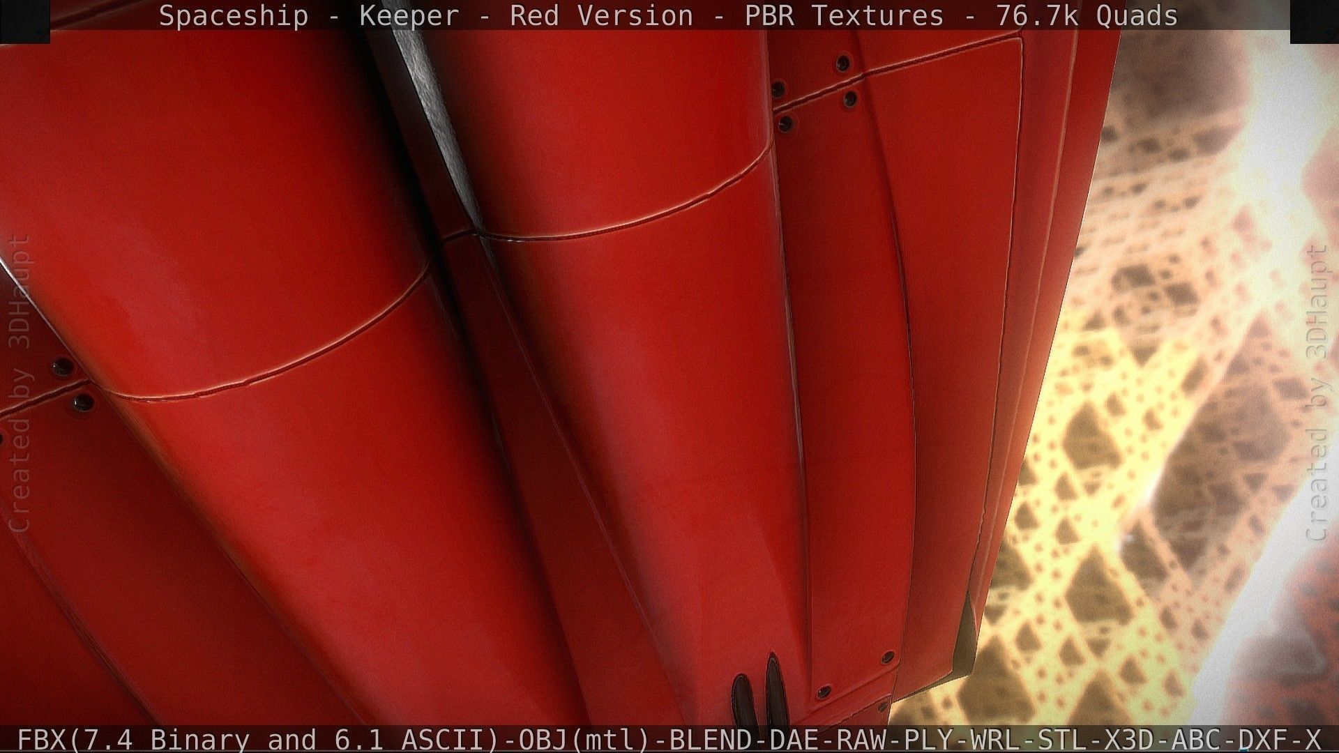 Spaceship - Keeper - Red Version 3D model_82