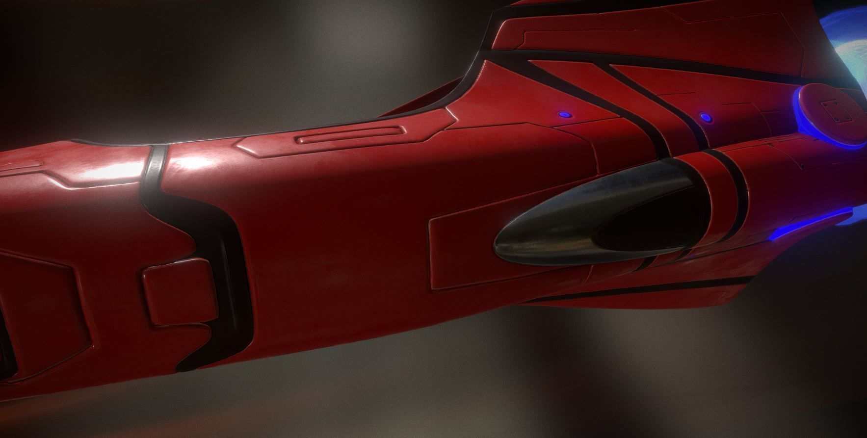 Spaceship - Keeper - Red Version 3D model_11