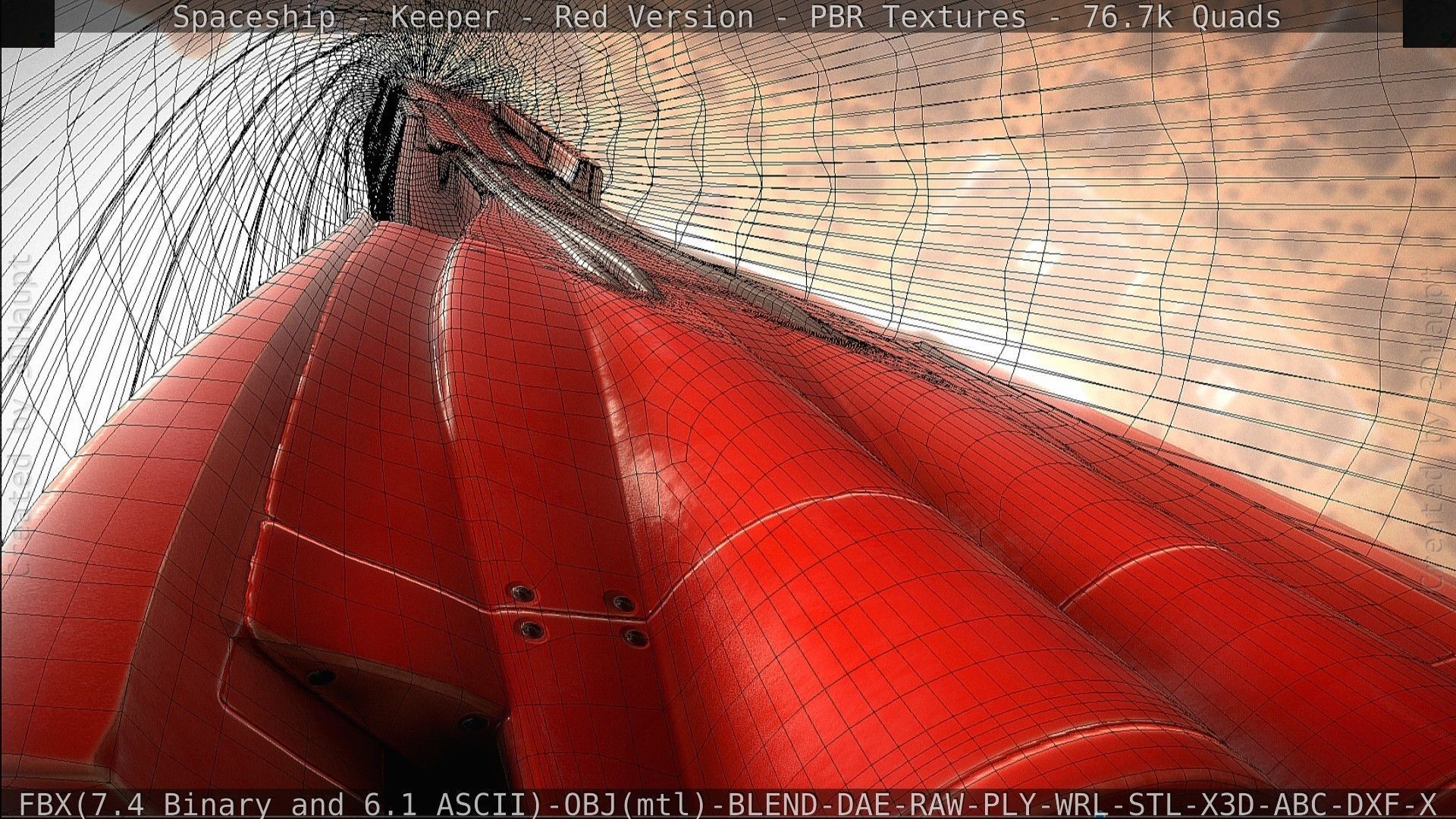 Spaceship - Keeper - Red Version 3D model_134