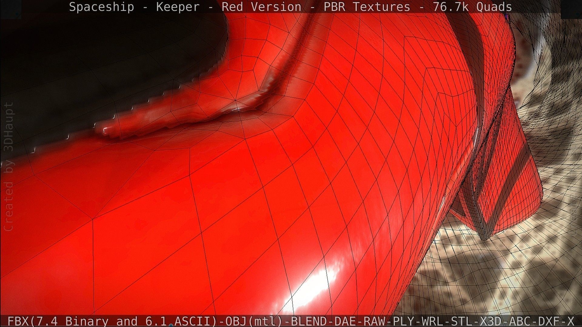 Spaceship - Keeper - Red Version 3D model_147