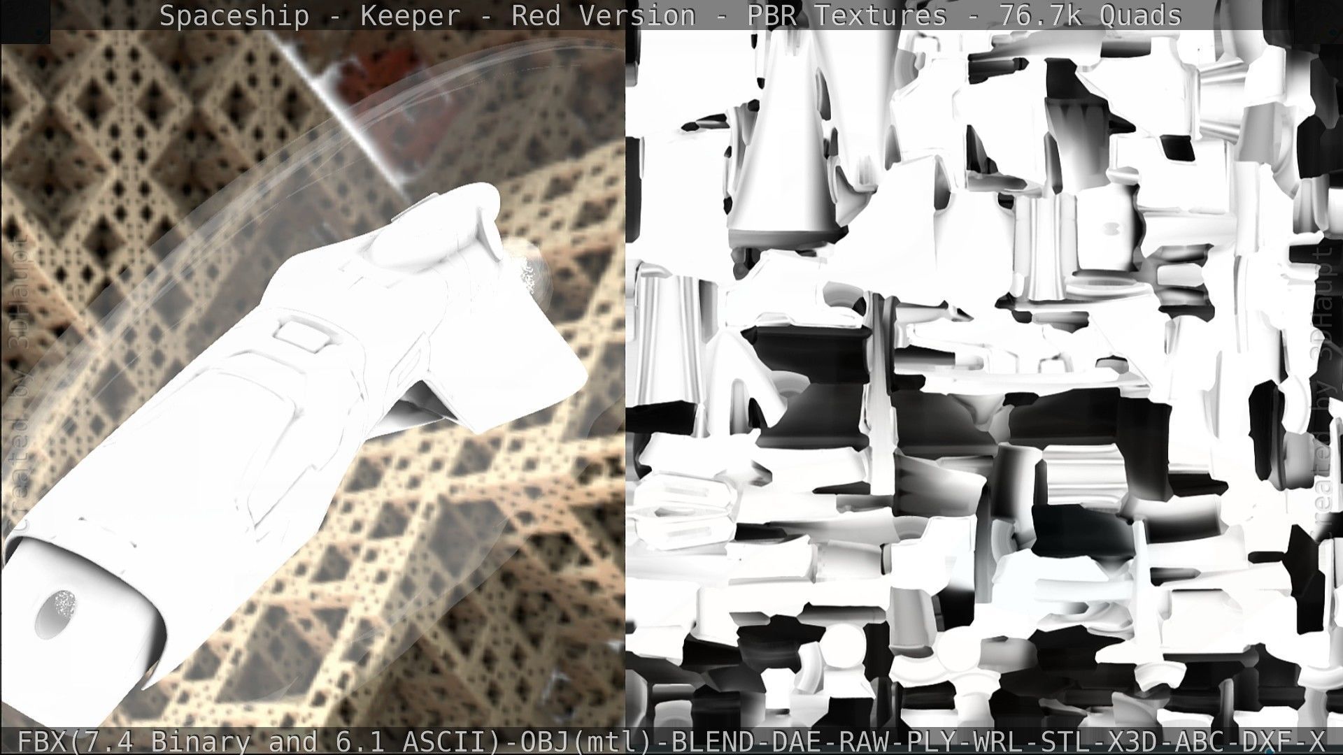 Spaceship - Keeper - Red Version 3D model_211