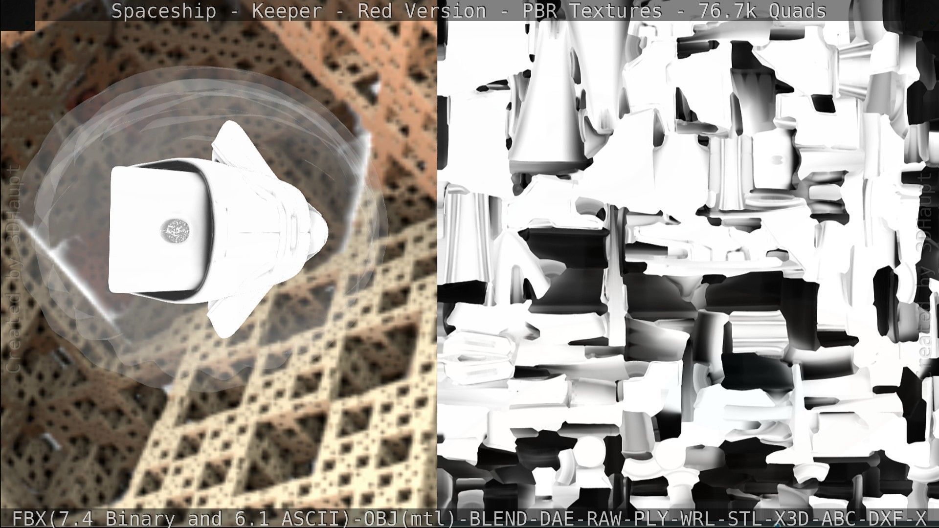 Spaceship - Keeper - Red Version 3D model_208