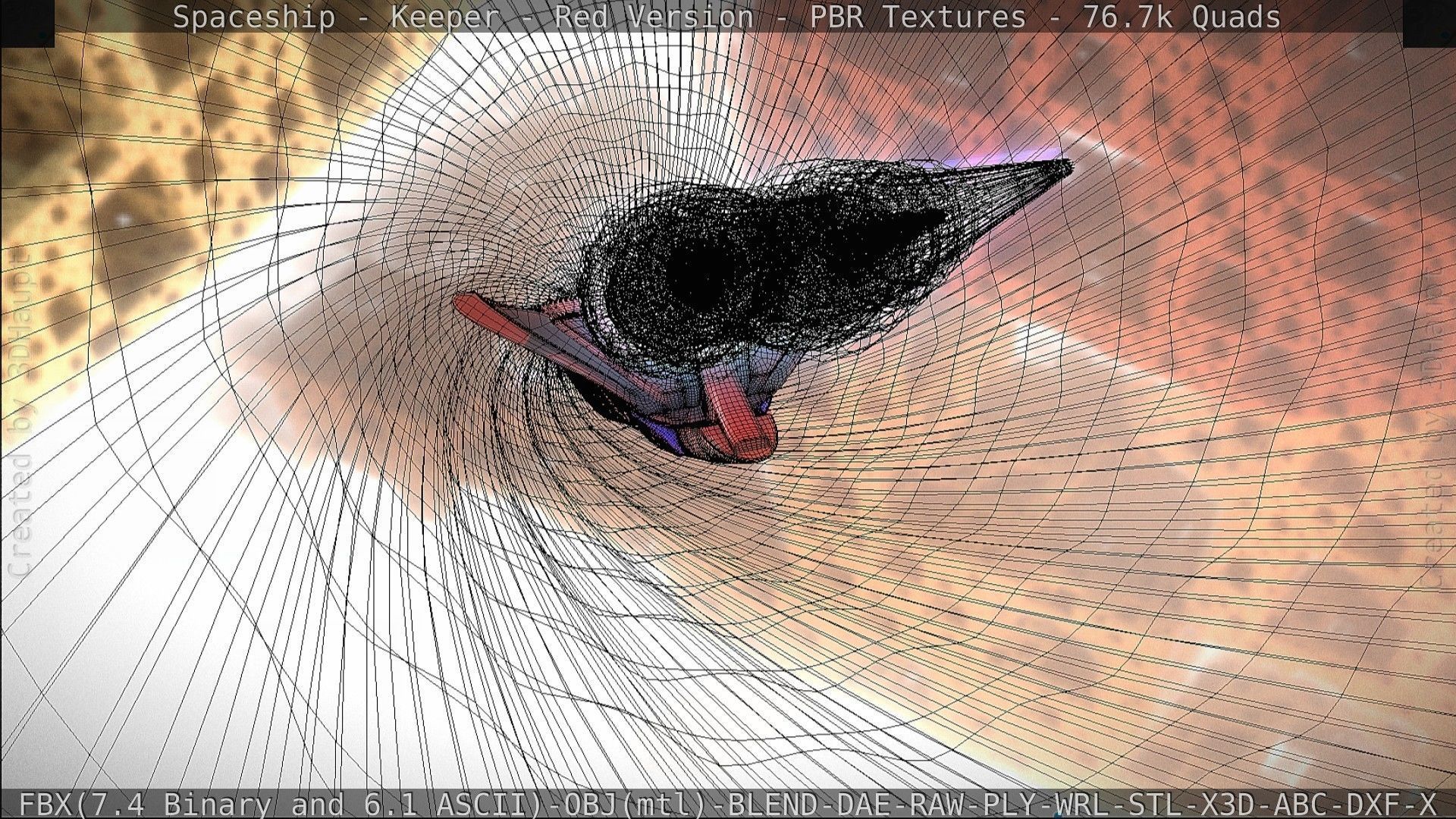 Spaceship - Keeper - Red Version 3D model_158