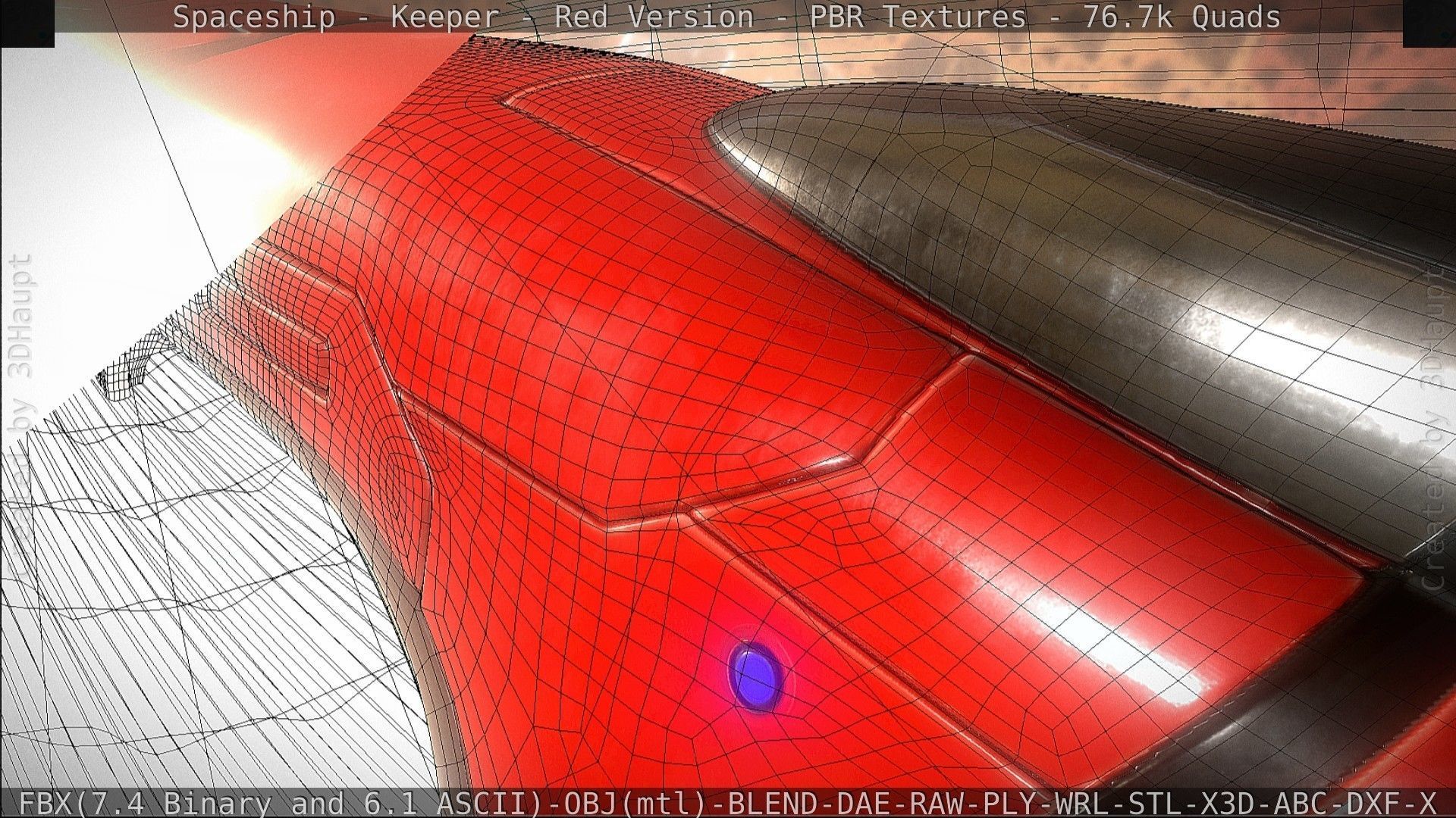 Spaceship - Keeper - Red Version 3D model_141