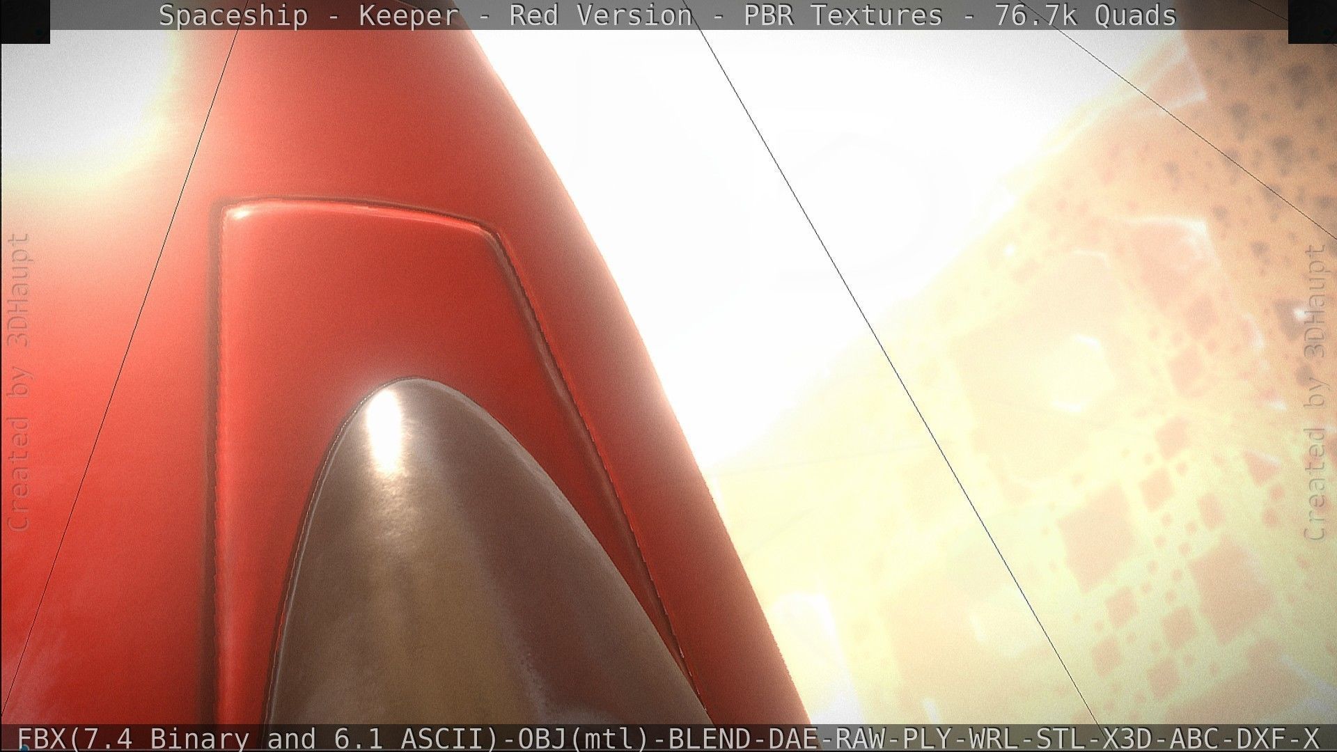 Spaceship - Keeper - Red Version 3D model_278