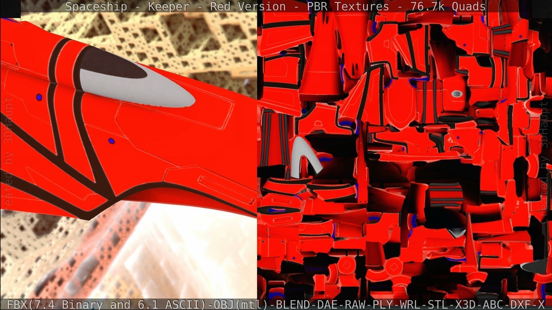 Spaceship - Keeper - Red Version 3D model_272