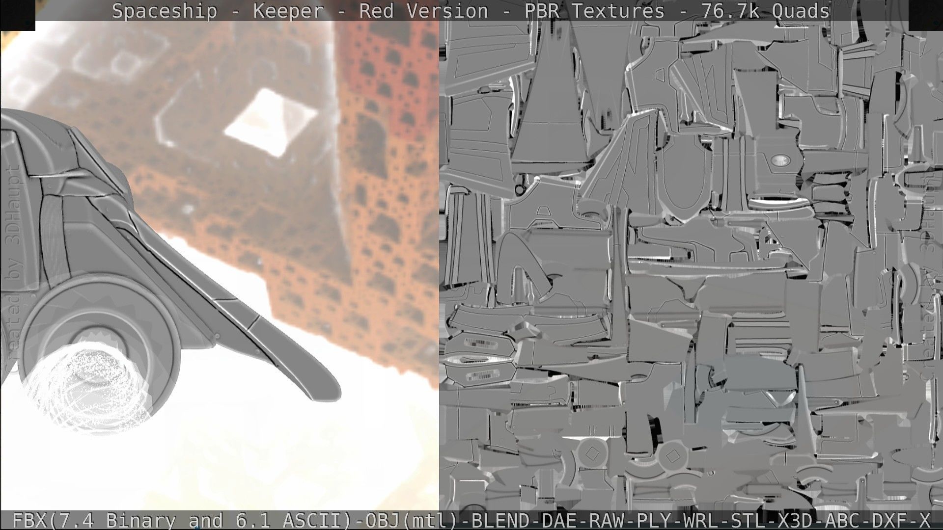 Spaceship - Keeper - Red Version 3D model_218