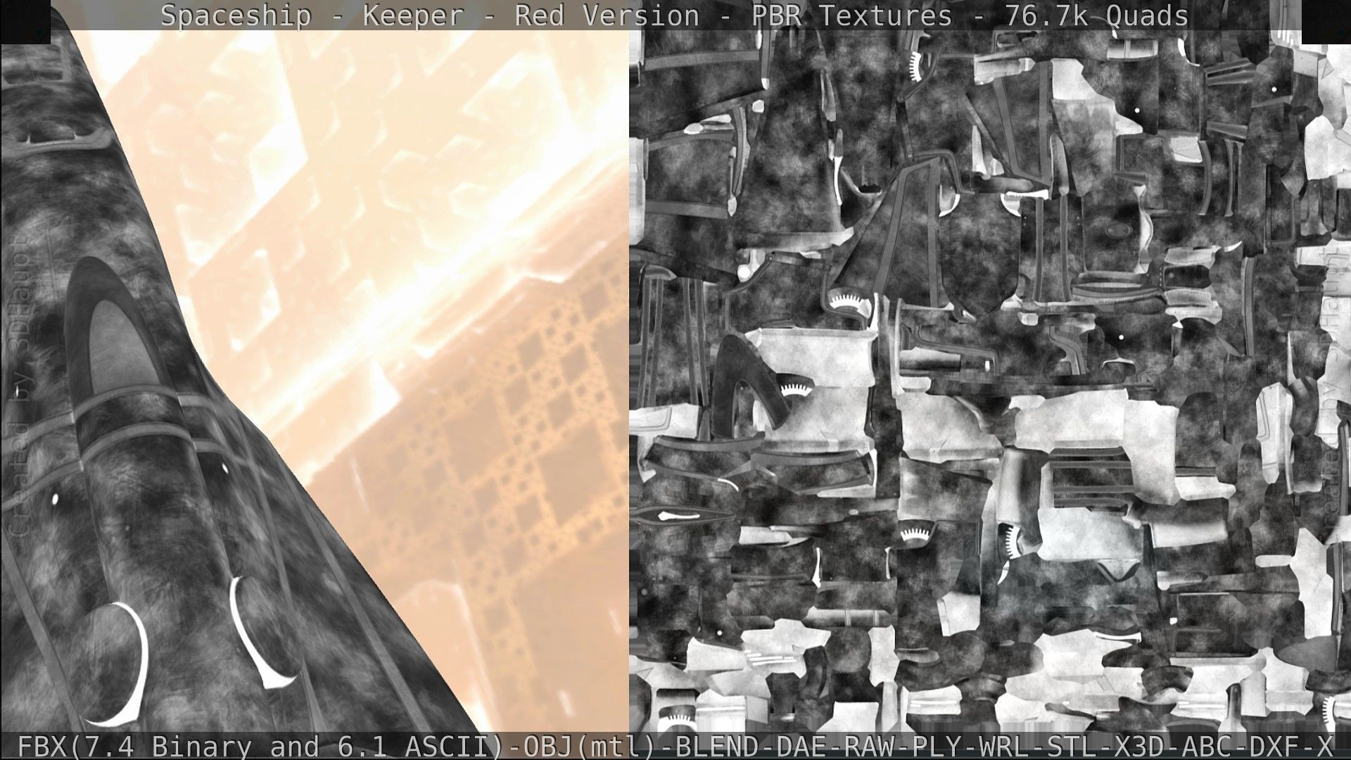 Spaceship - Keeper - Red Version 3D model_237