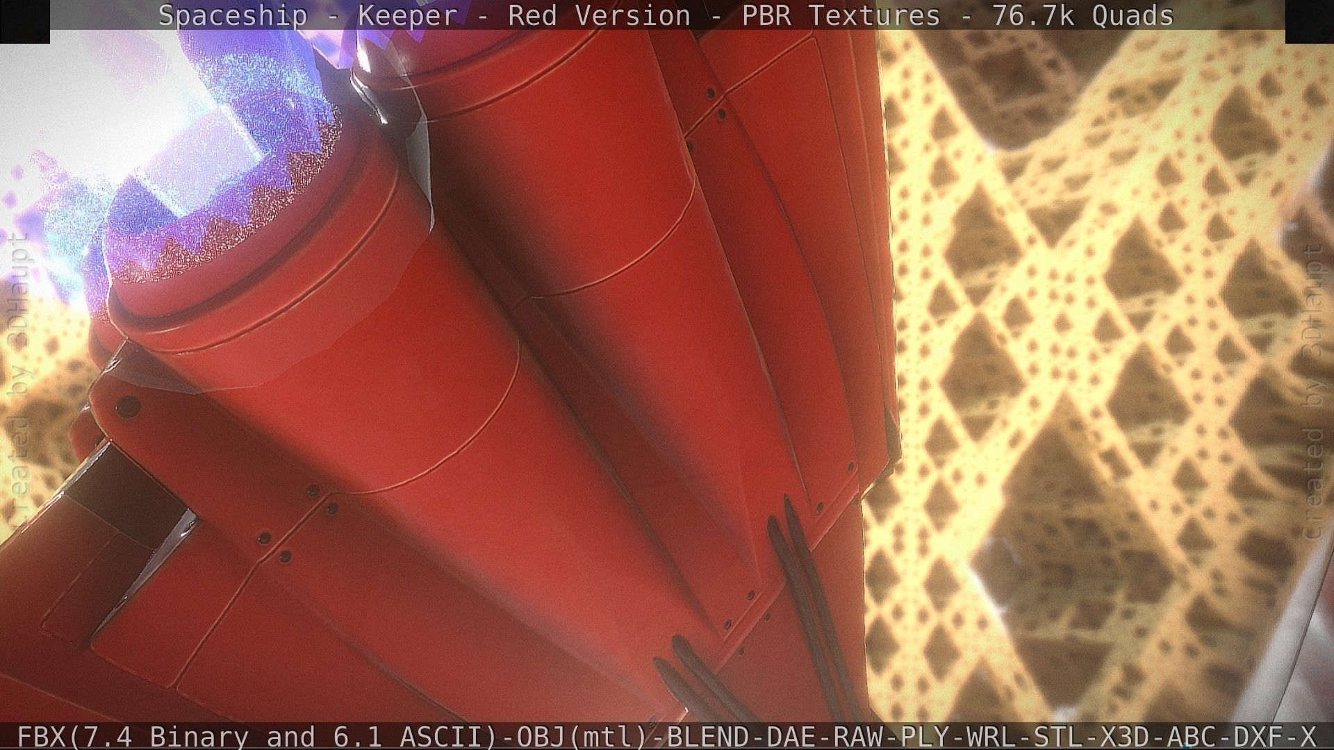 Spaceship - Keeper - Red Version 3D model_81