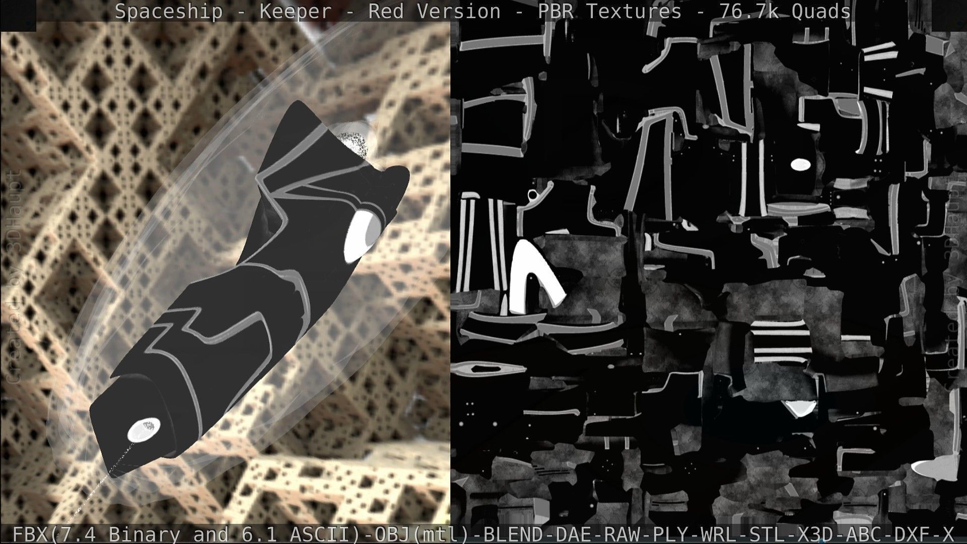 Spaceship - Keeper - Red Version 3D model_260