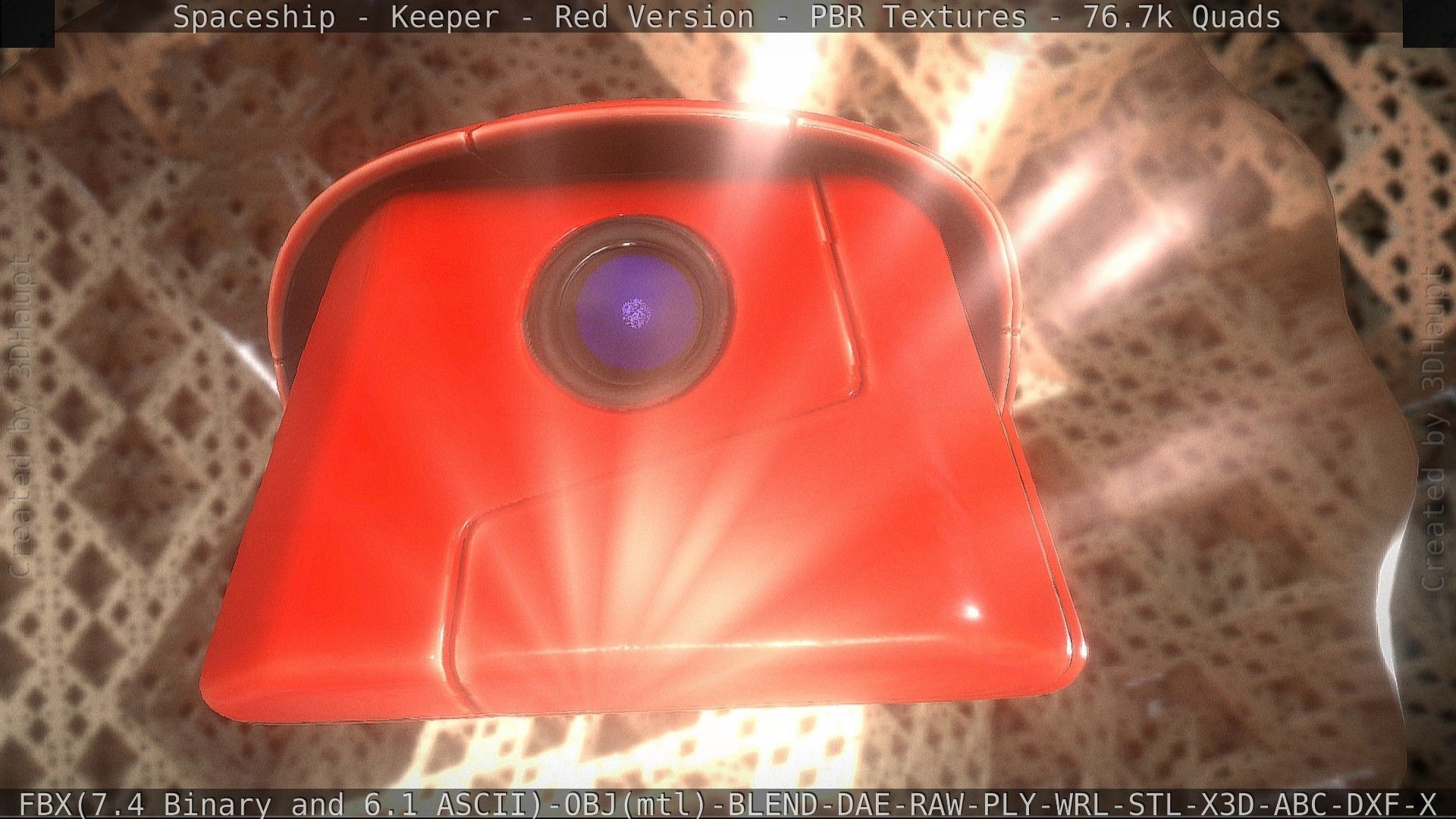 Spaceship - Keeper - Red Version 3D model_114