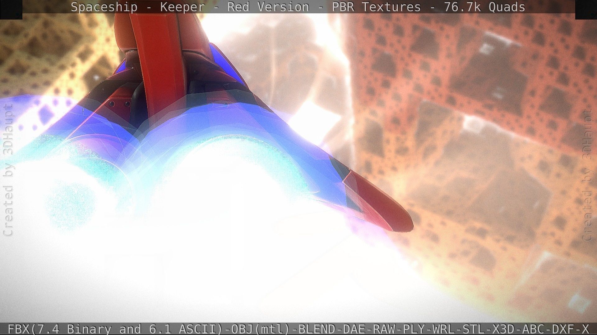 Spaceship - Keeper - Red Version 3D model_57