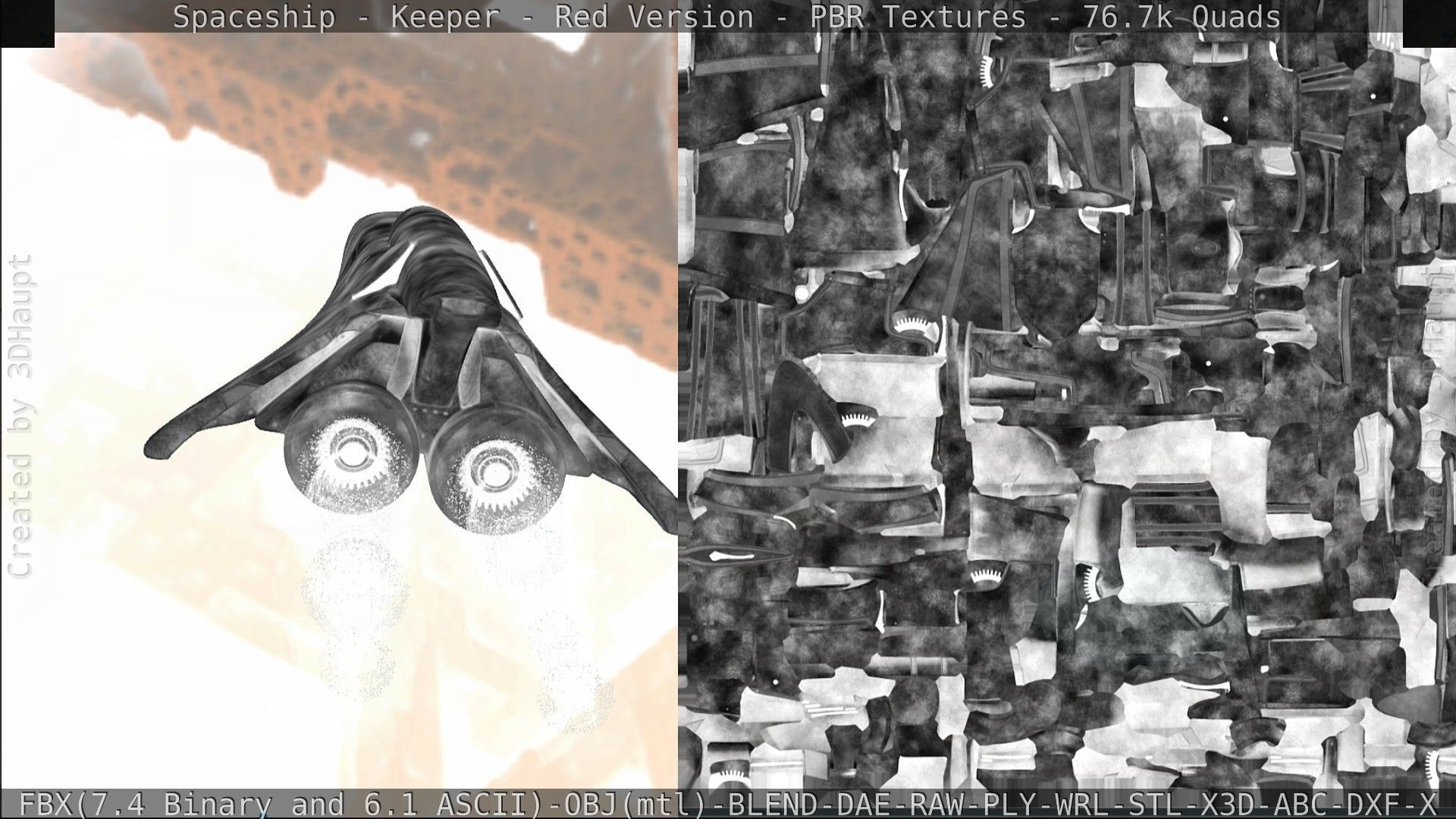 Spaceship - Keeper - Red Version 3D model_242