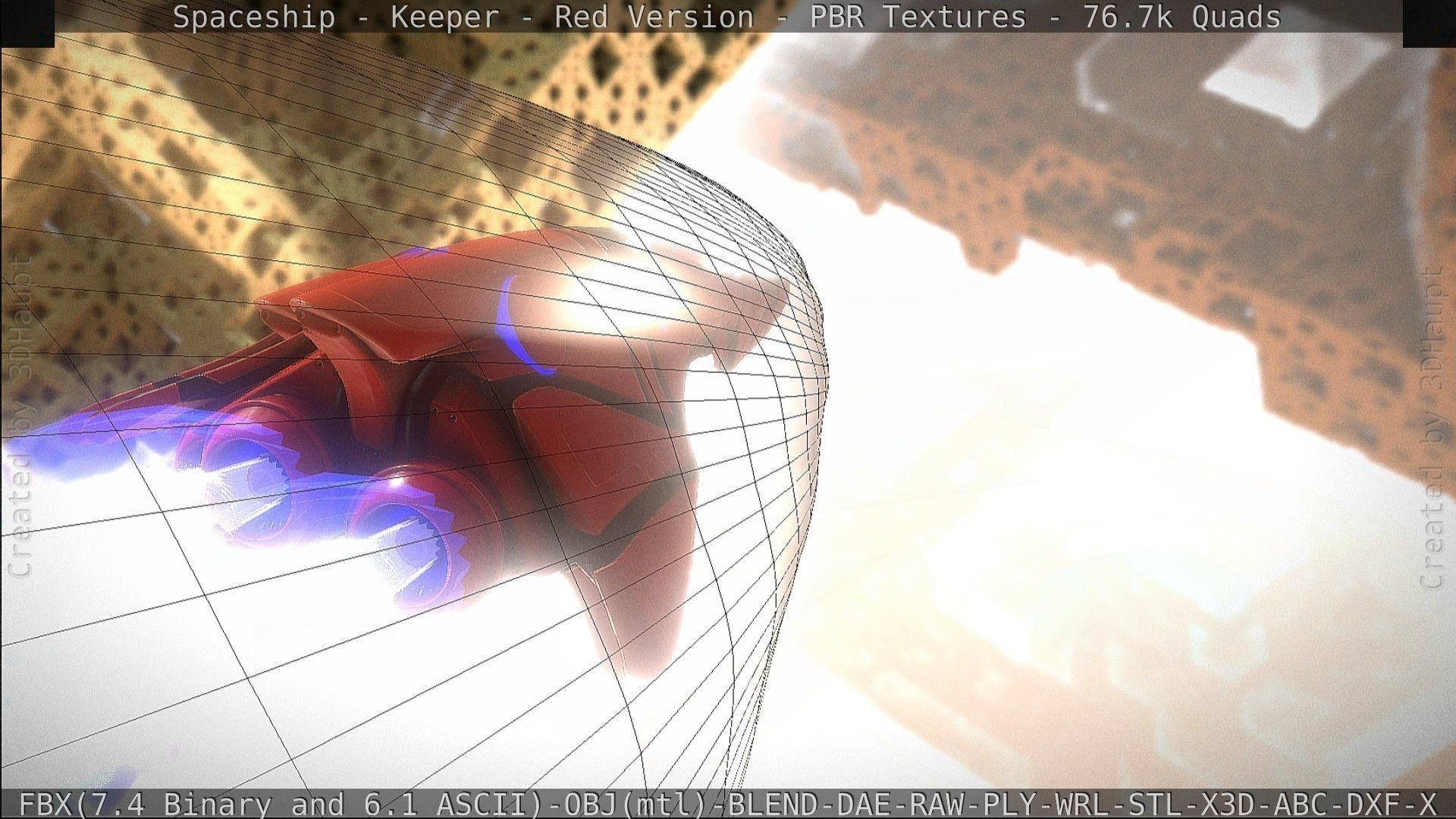 Spaceship - Keeper - Red Version 3D model_165