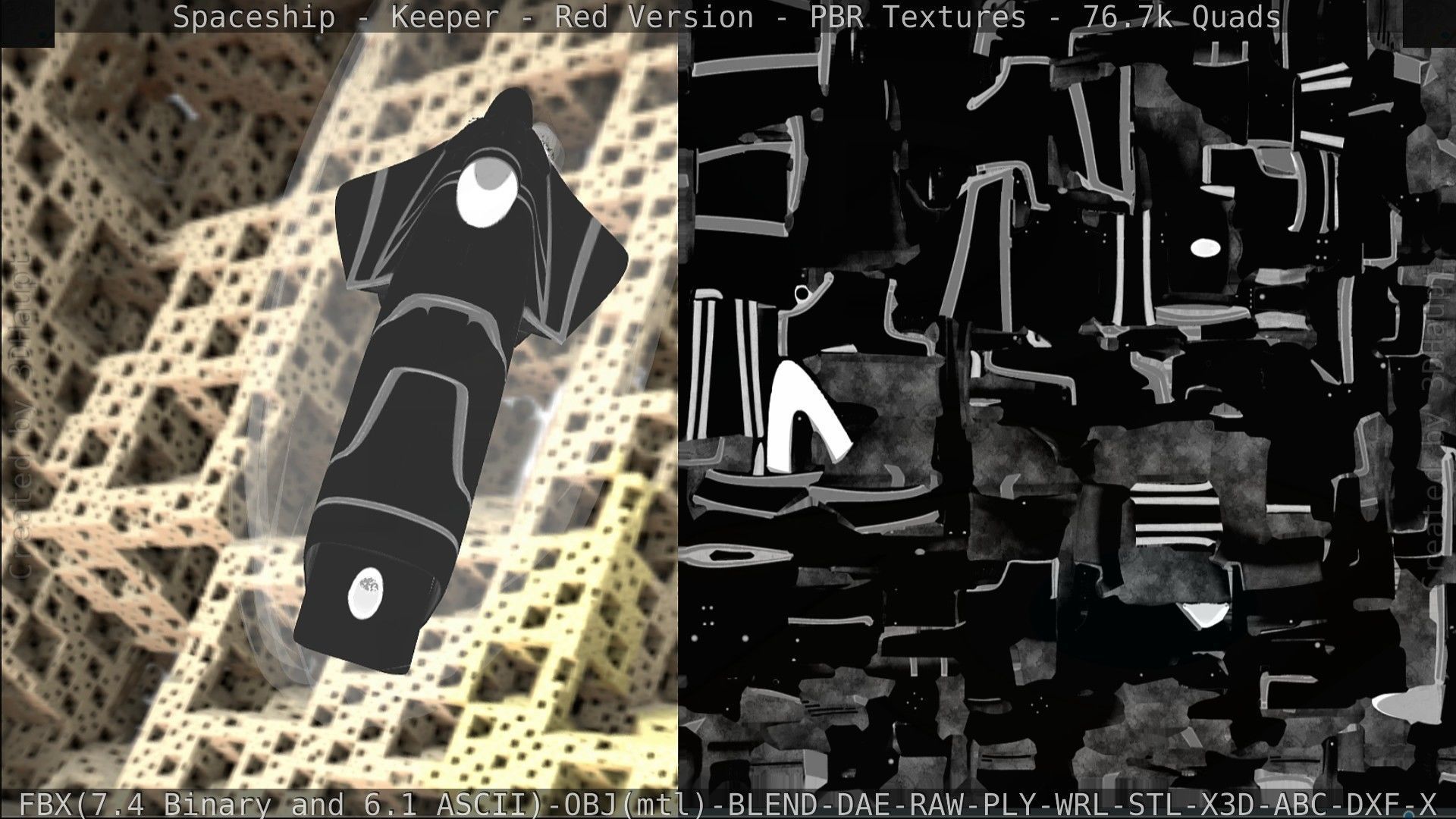 Spaceship - Keeper - Red Version 3D model_263