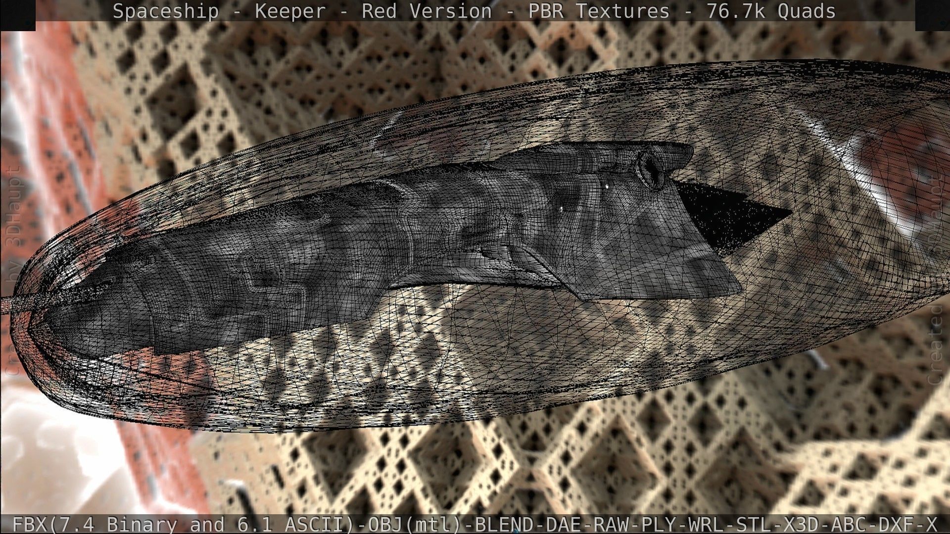 Spaceship - Keeper - Red Version 3D model_174