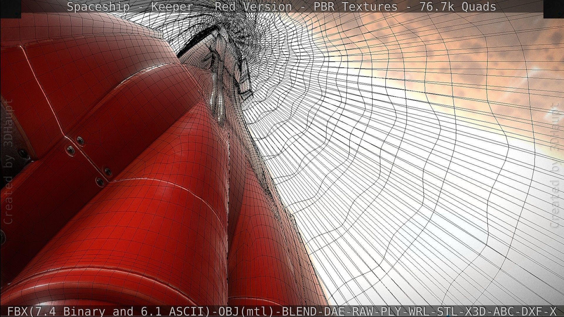 Spaceship - Keeper - Red Version 3D model_133