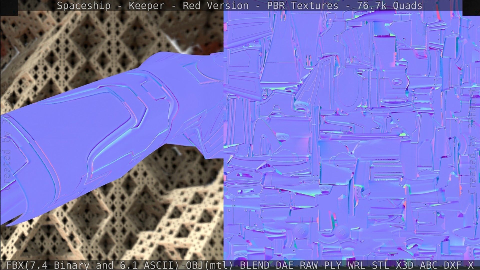 Spaceship - Keeper - Red Version 3D model_184