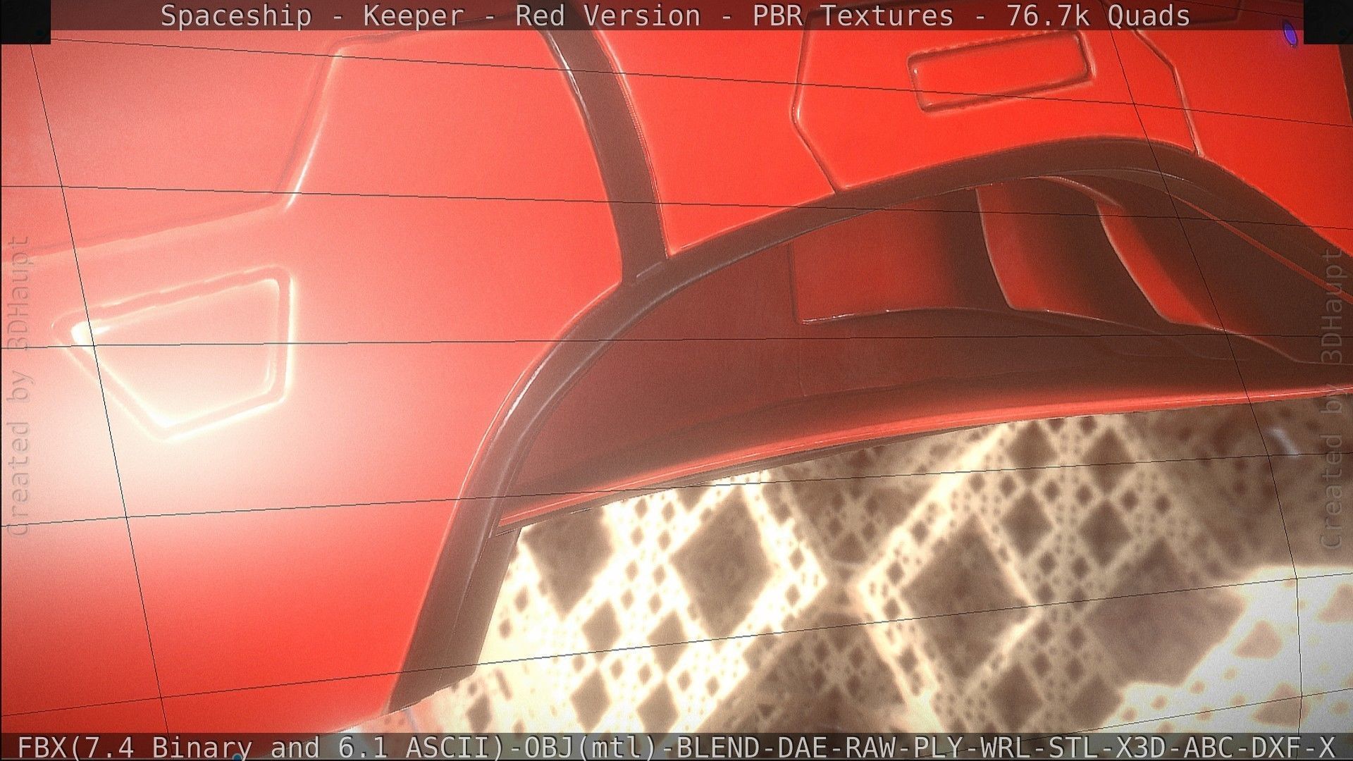 Spaceship - Keeper - Red Version 3D model_144