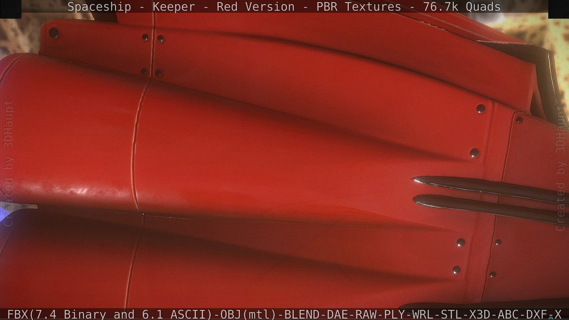 Spaceship - Keeper - Red Version 3D model_84