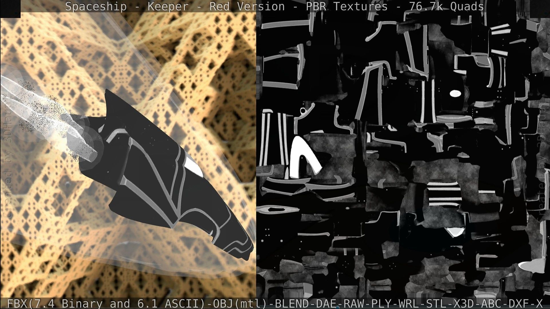 Spaceship - Keeper - Red Version 3D model_254