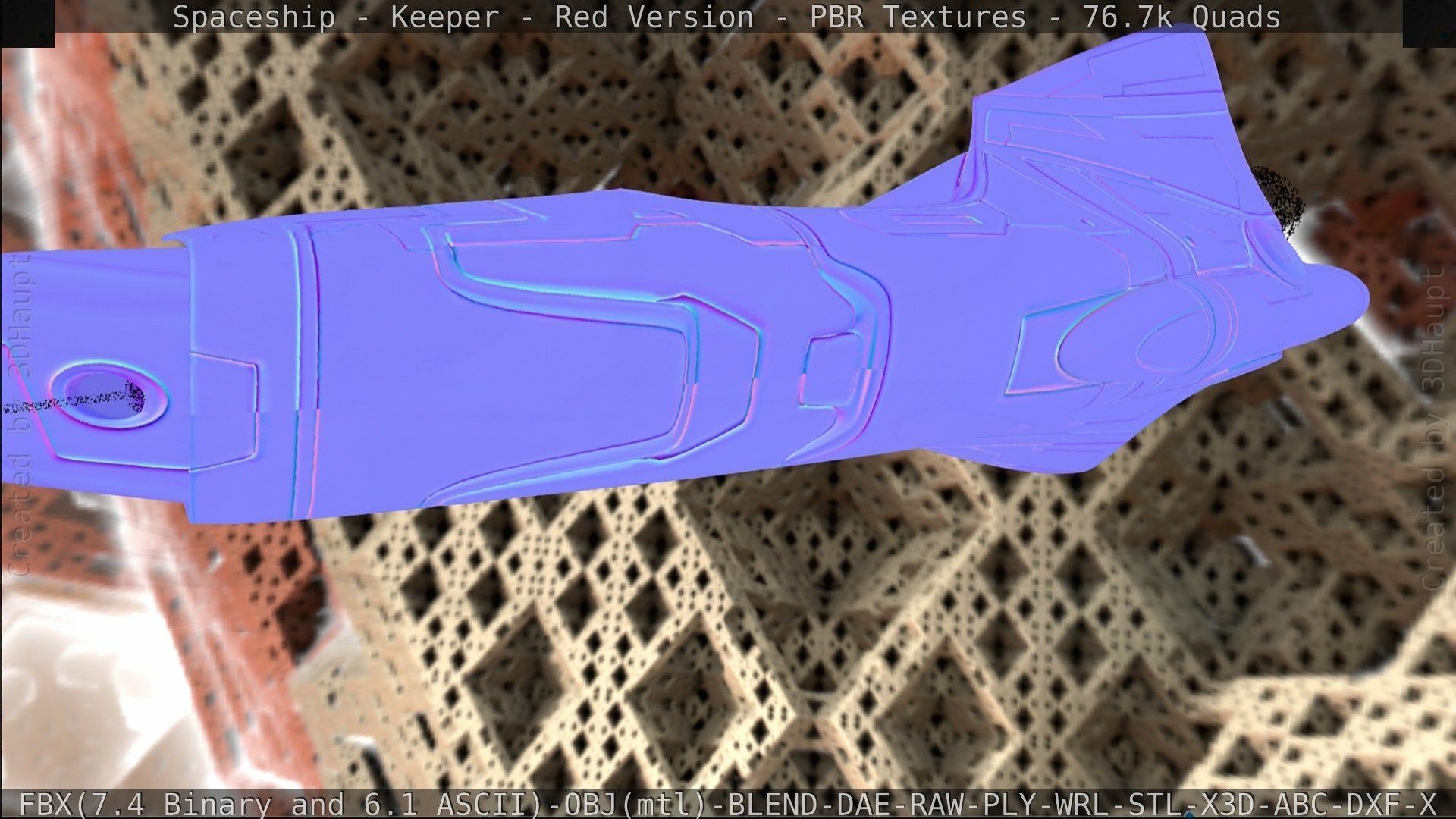 Spaceship - Keeper - Red Version 3D model_182