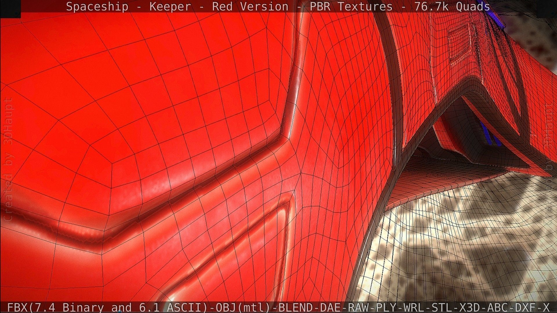 Spaceship - Keeper - Red Version 3D model_146