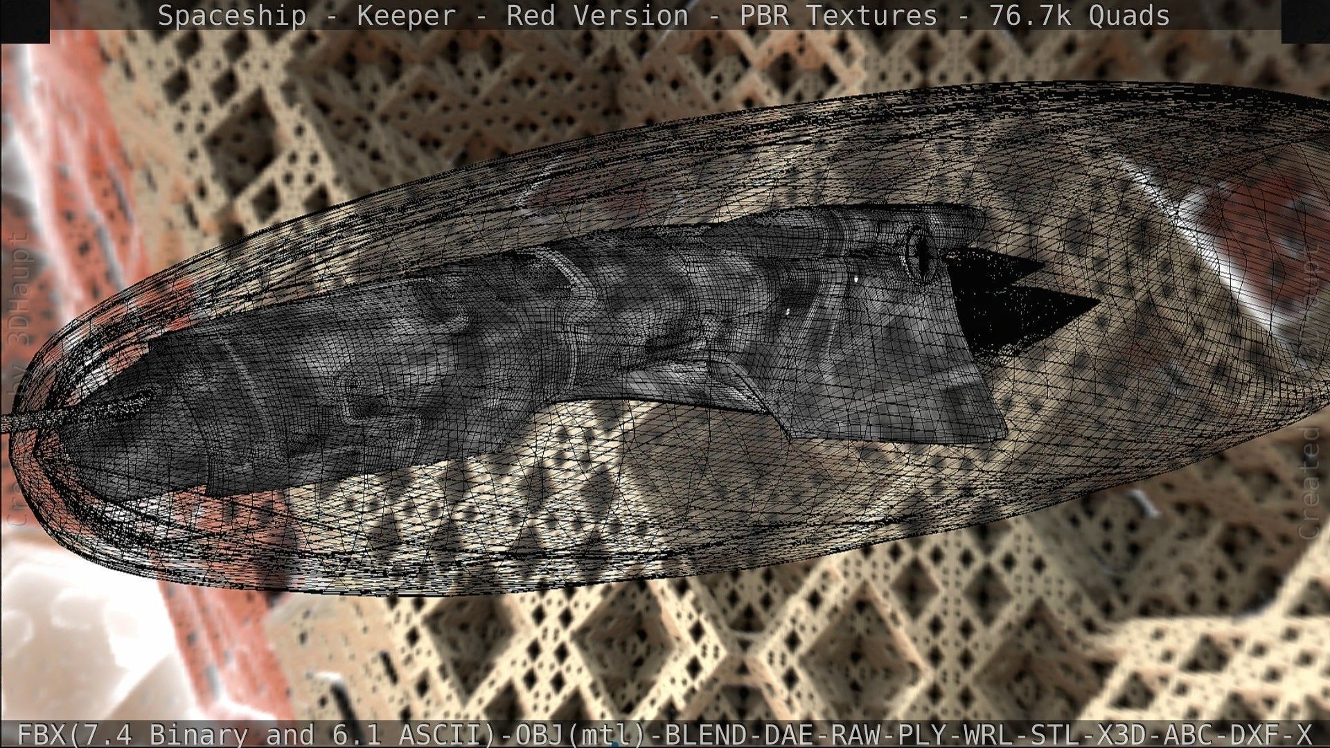 Spaceship - Keeper - Red Version 3D model_173