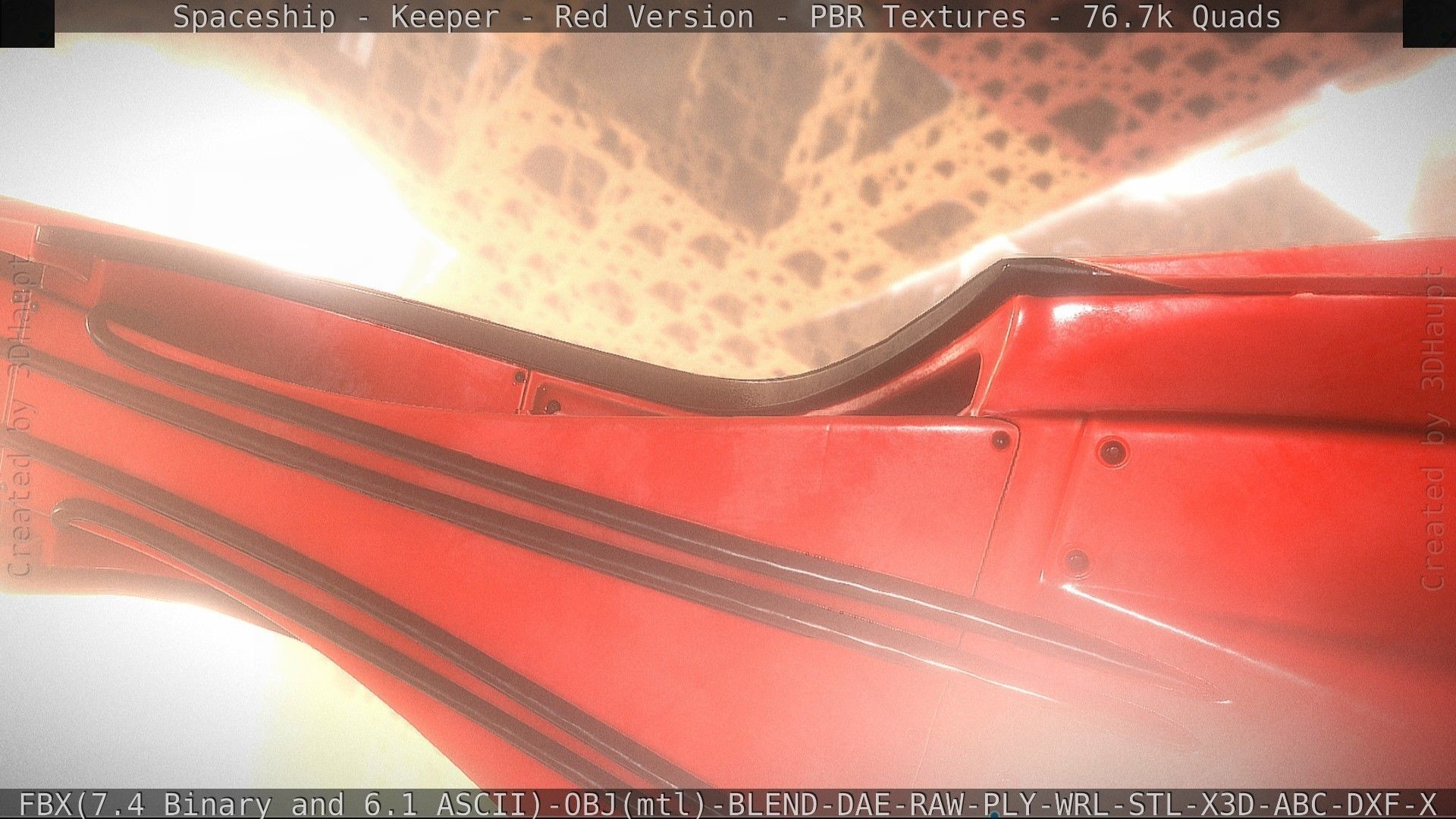 Spaceship - Keeper - Red Version 3D model_48