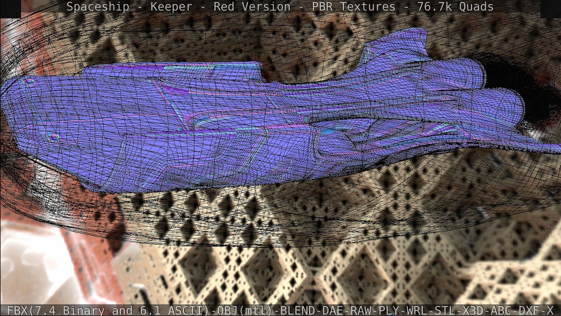 Spaceship - Keeper - Red Version 3D model_179