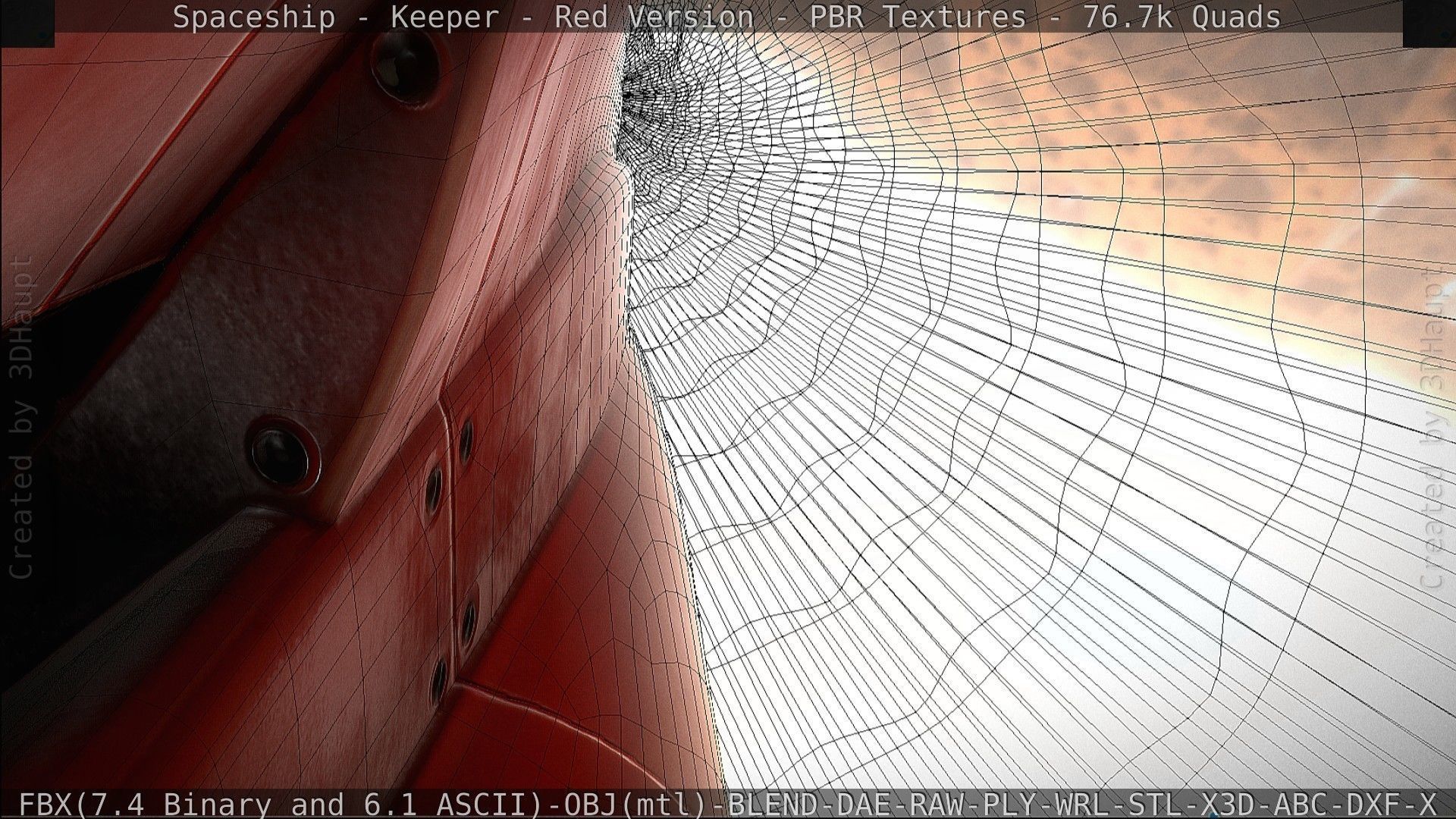 Spaceship - Keeper - Red Version 3D model_136