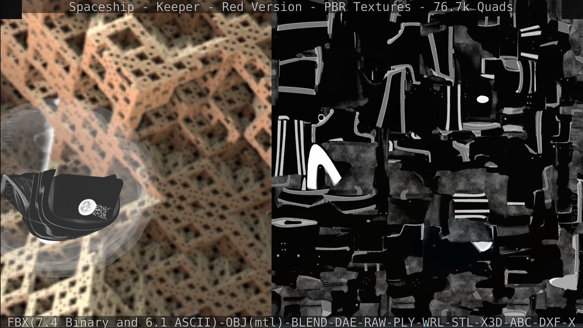 Spaceship - Keeper - Red Version 3D model_257