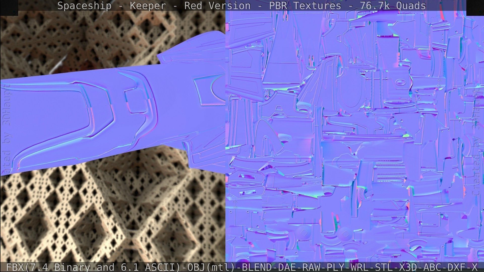 Spaceship - Keeper - Red Version 3D model_183