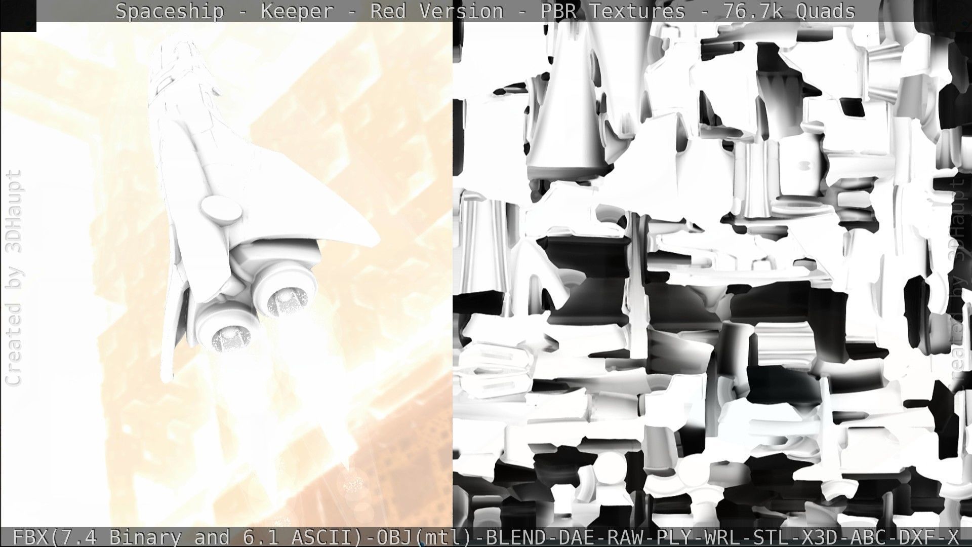 Spaceship - Keeper - Red Version 3D model_197