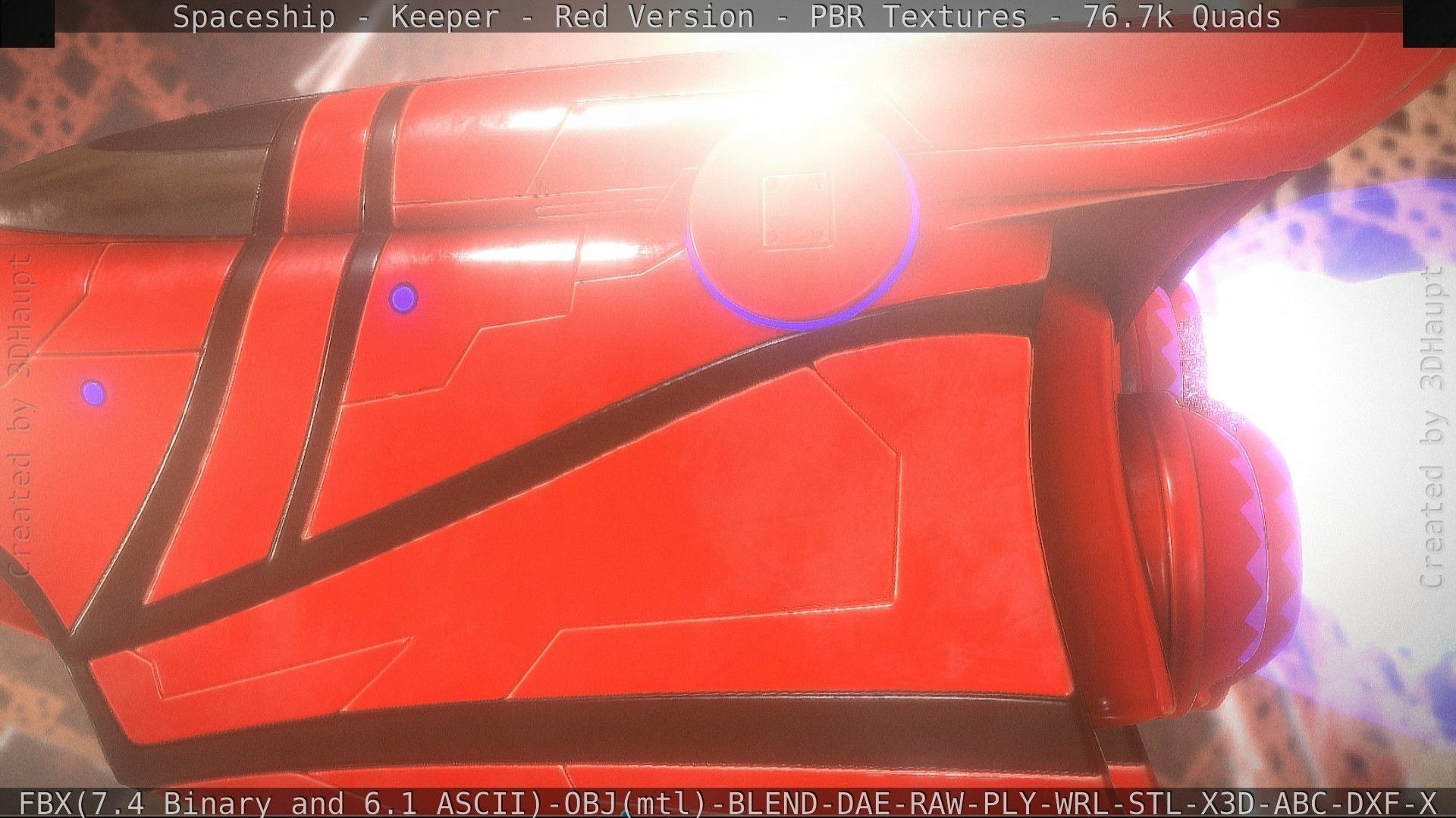 Spaceship - Keeper - Red Version 3D model_277