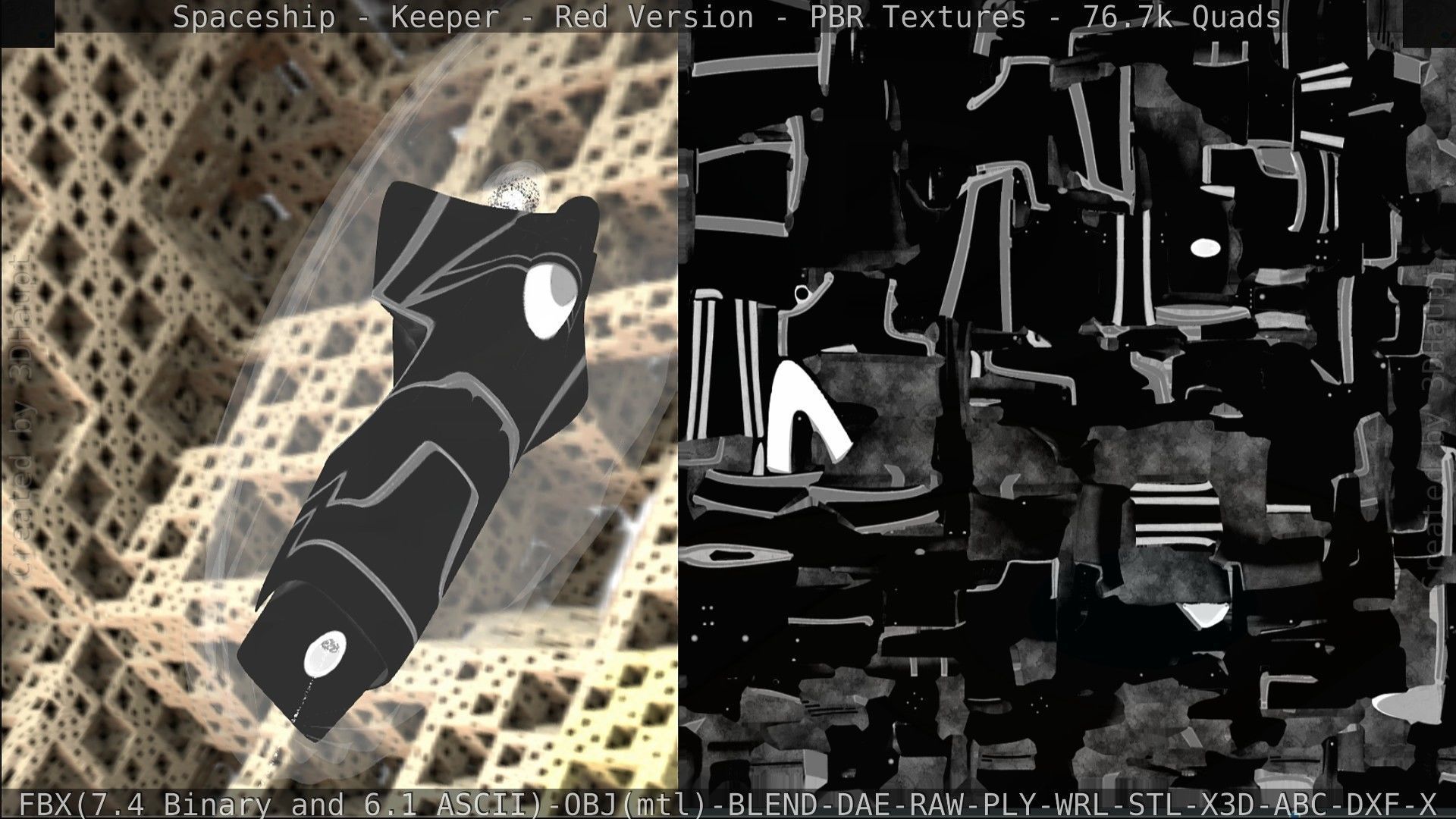 Spaceship - Keeper - Red Version 3D model_261