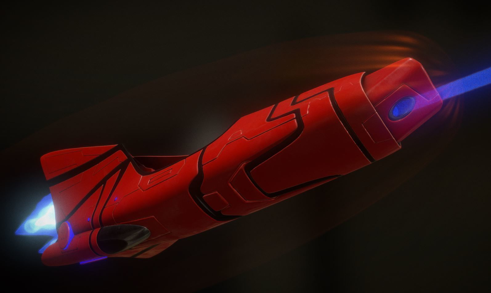 Spaceship - Keeper - Red Version 3D model_8