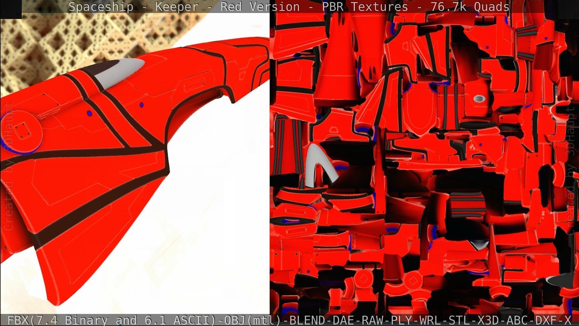 Spaceship - Keeper - Red Version 3D model_273